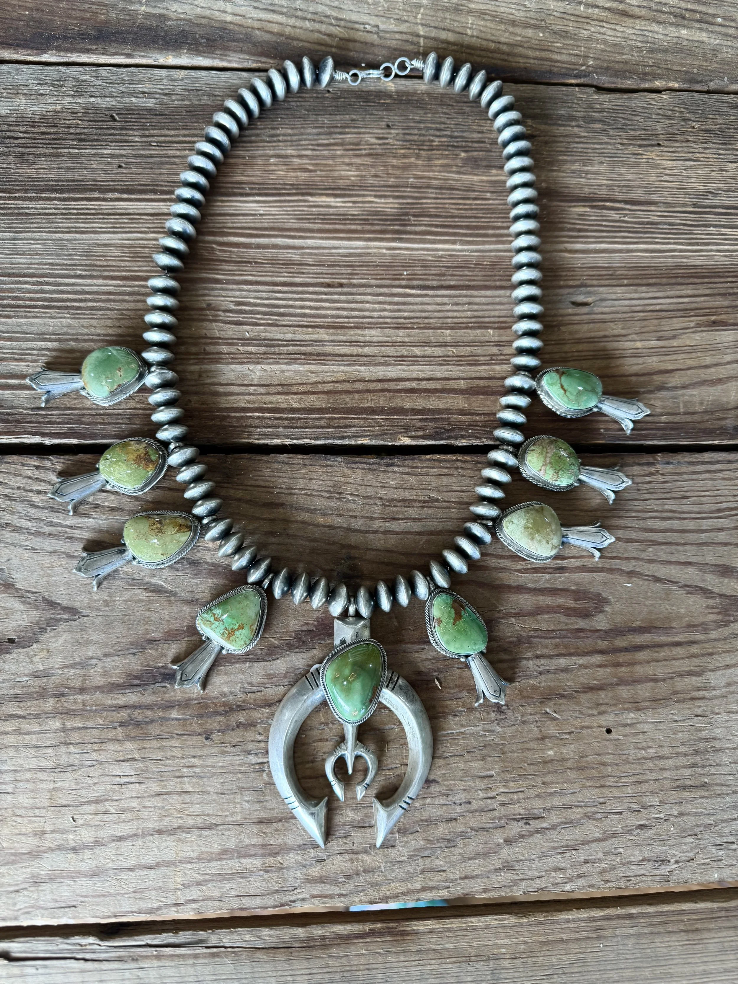 Chooli Green Turquoise Squash Blossom