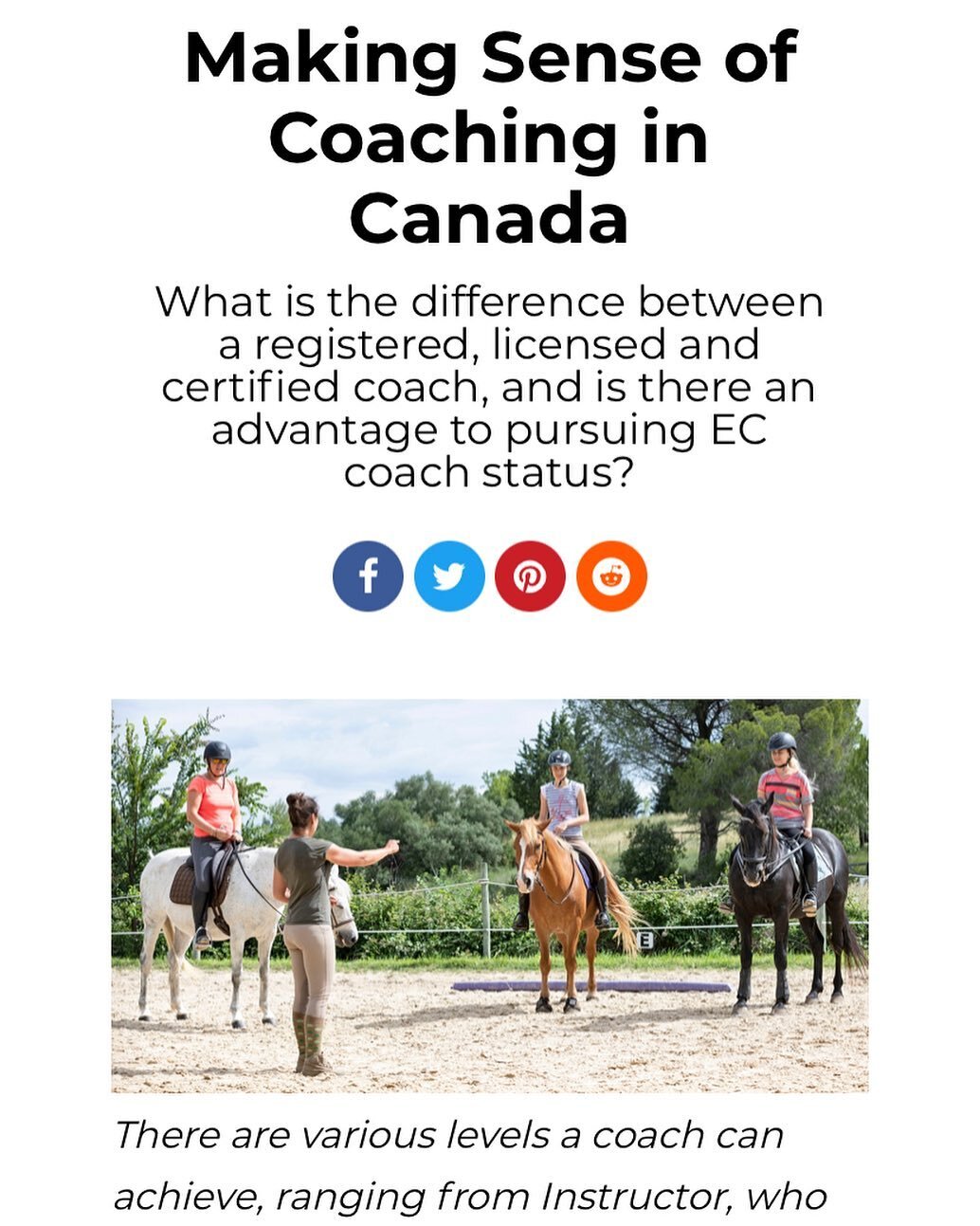 New article in Horse Sport Magazine! Thank you to all the coaches across Canada I interviewed, from BC to Nova Scotia.  You humbled me with your candor and honesty, and made this story come alive. 🙏🏻 🙏🏻 🙏🏻