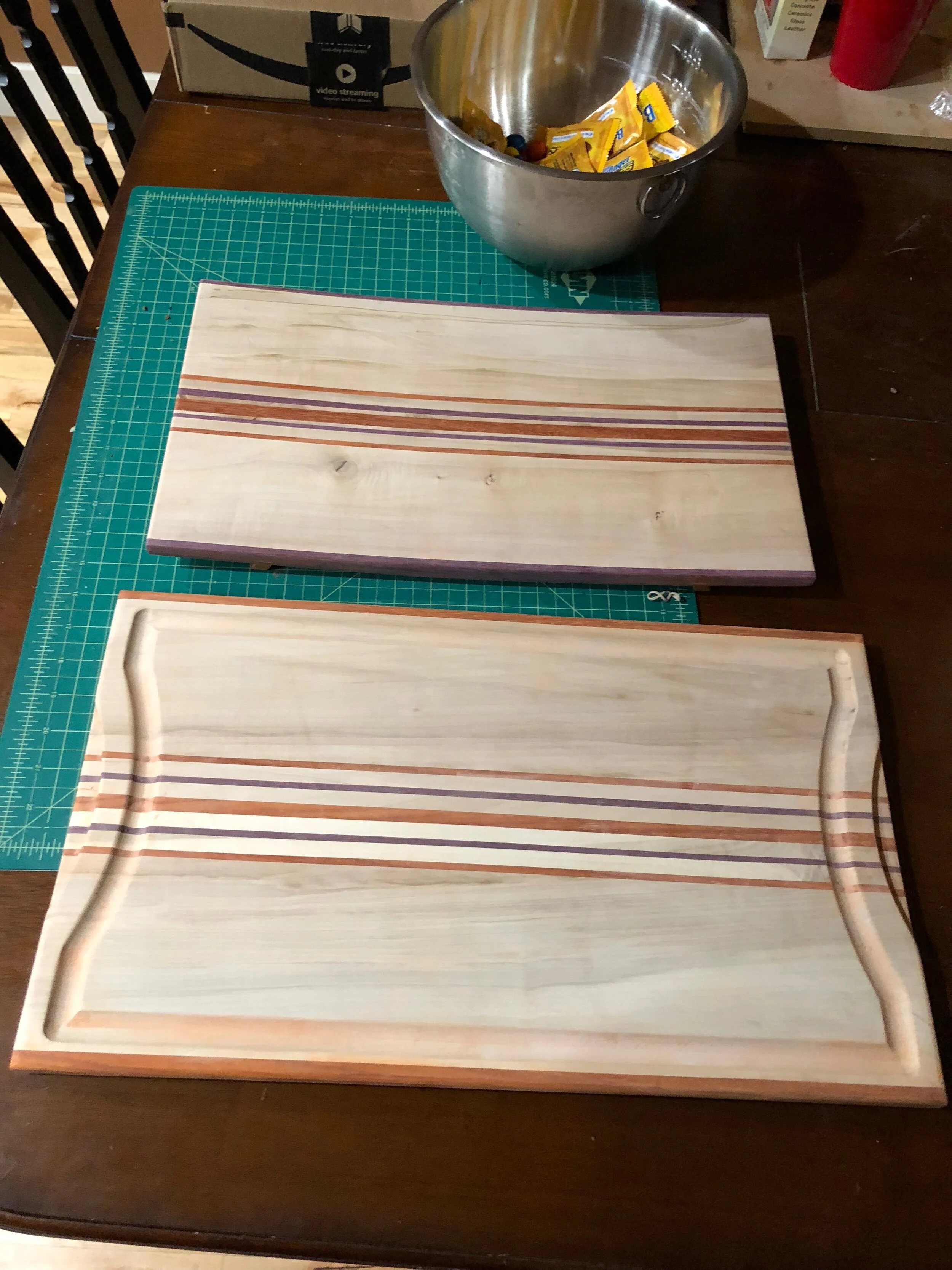 rough cutting board and serving tray. 