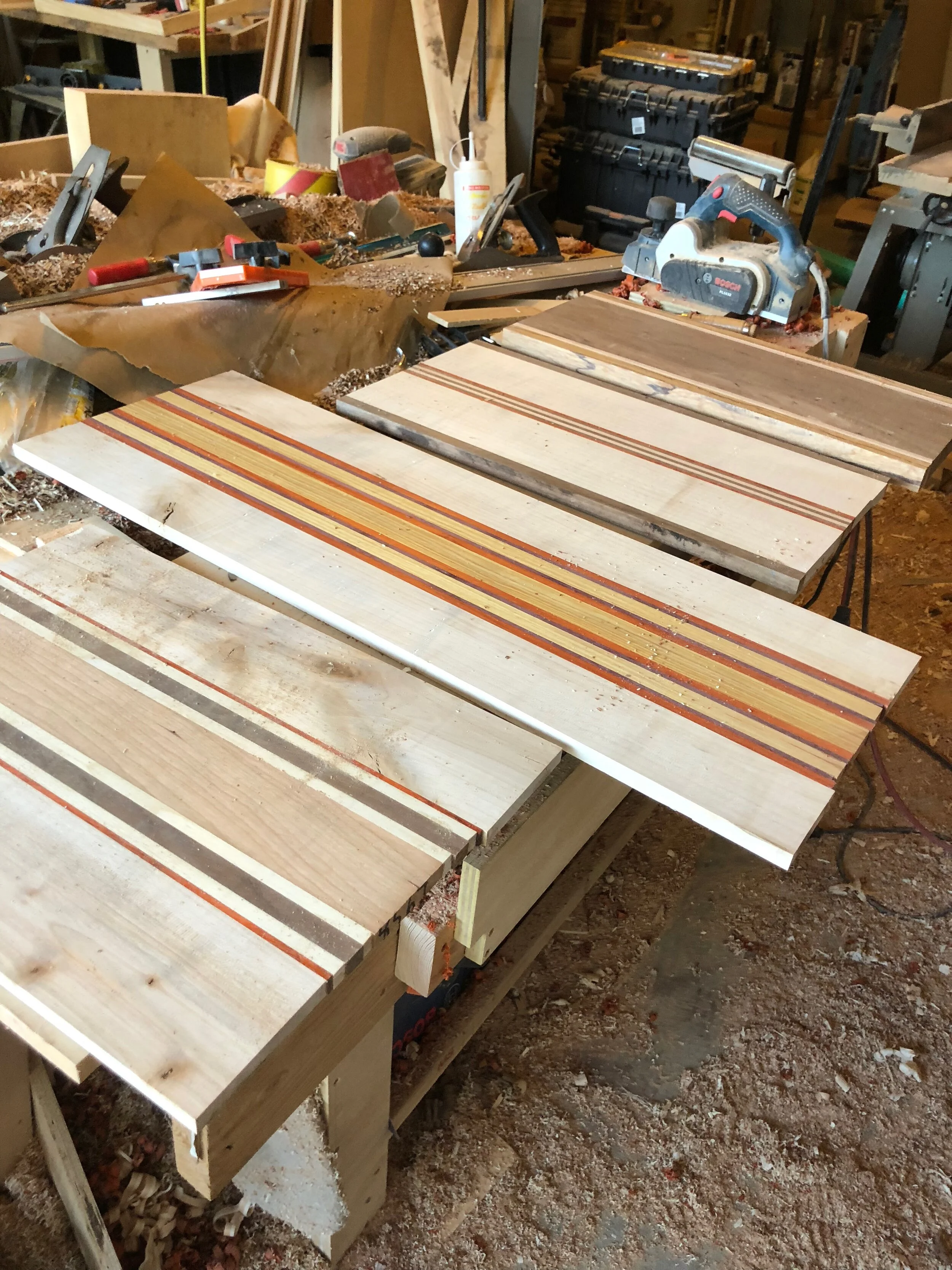 rough trays before finish. 