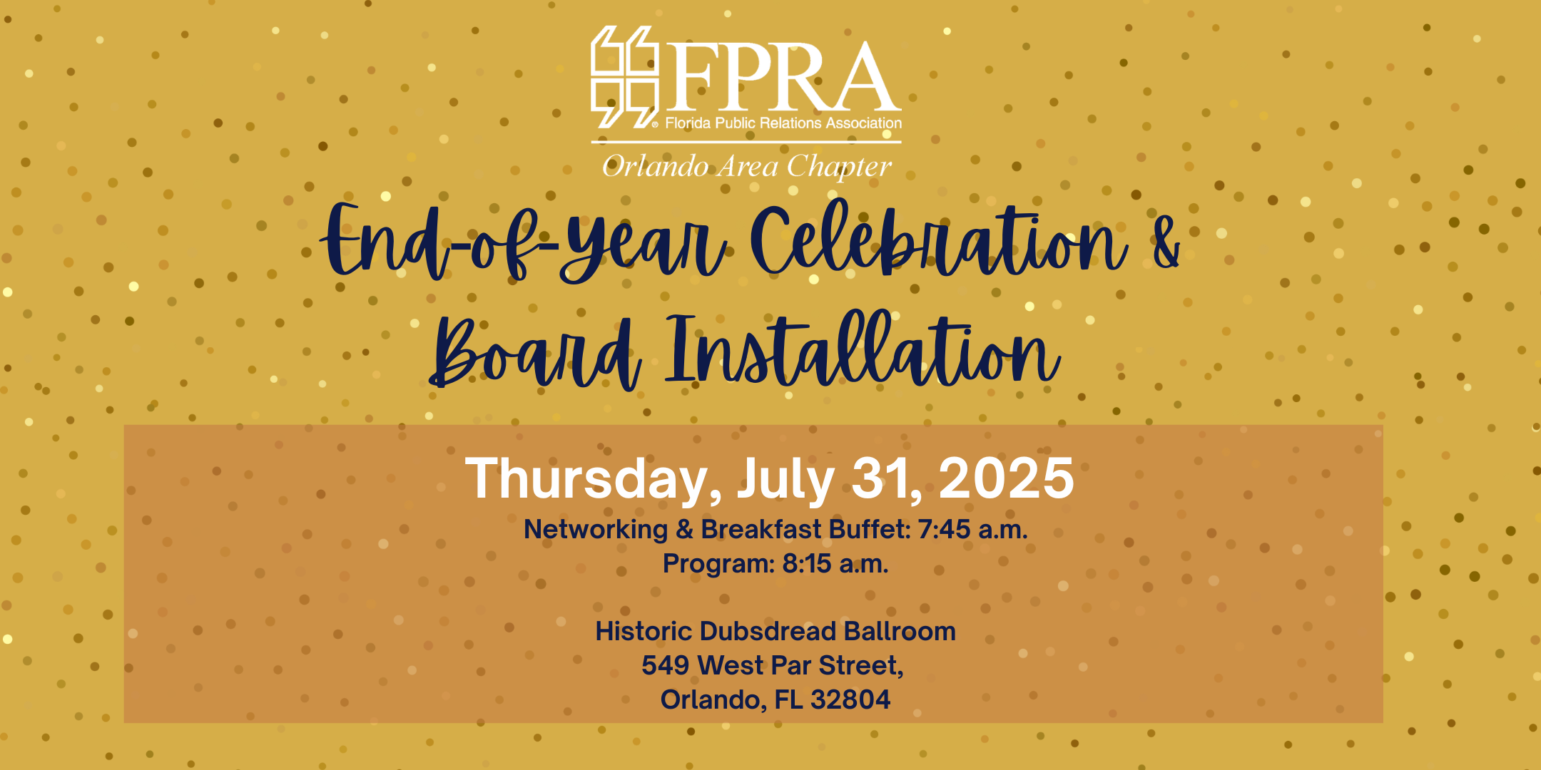 FPRA Orlando’s 2025 End-of-Year Celebration & Board Installation