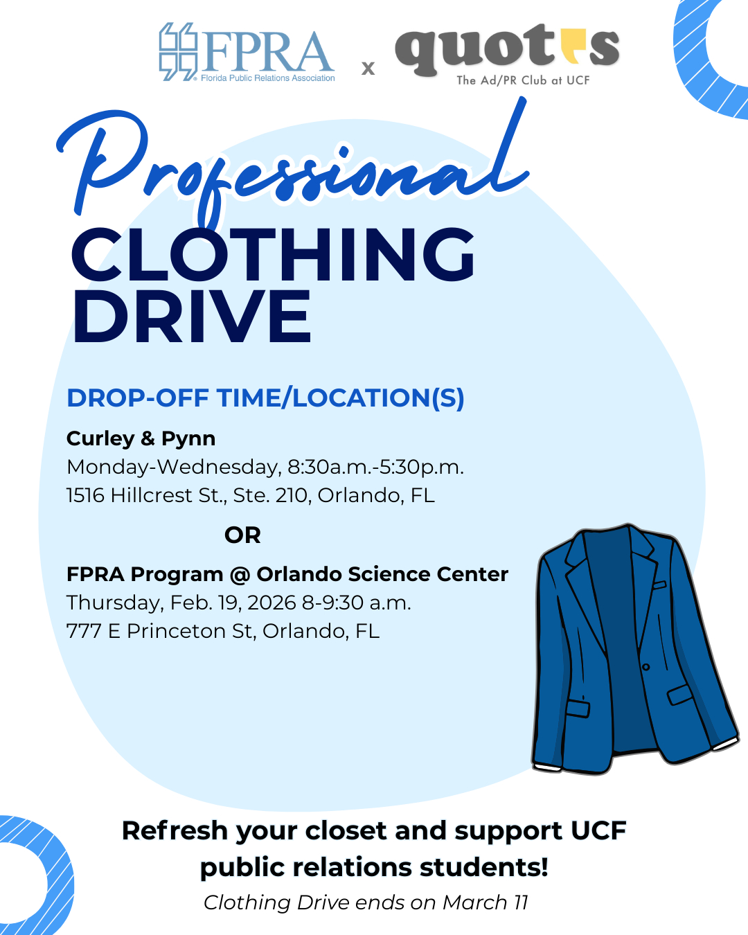 FPRA Orlando x Quotes Professional Clothing Drive