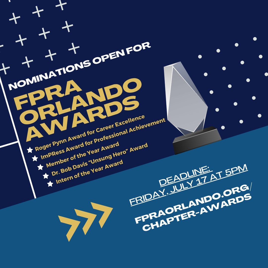 Nominations Now Open for FPRA Orlando’s Top Awards&nbsp;
