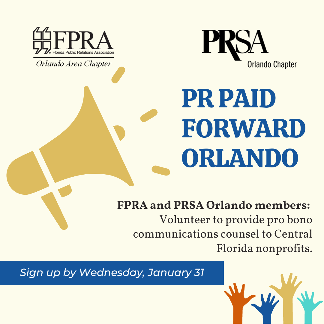 PR Paid Forward Orlando 2024 — FPRA Orlando Area Chapter