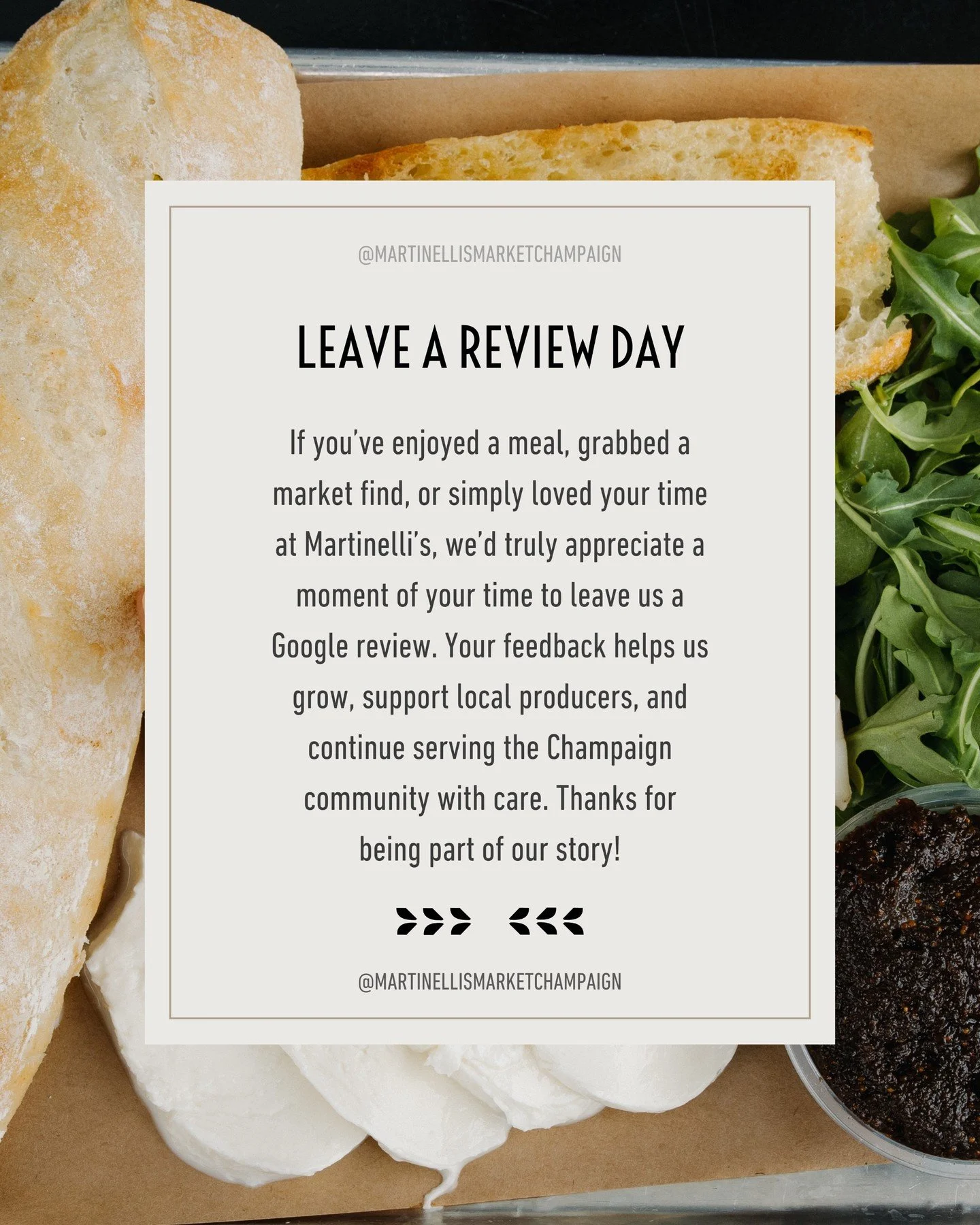 Happy National Review Day!

If you&rsquo;ve ever enjoyed a sandwich, a sweet treat, a CSA box, or simply a friendly moment with our team, we&rsquo;d love to hear from you!

Leaving a Google review is a small gesture that makes a BIG impact for local 