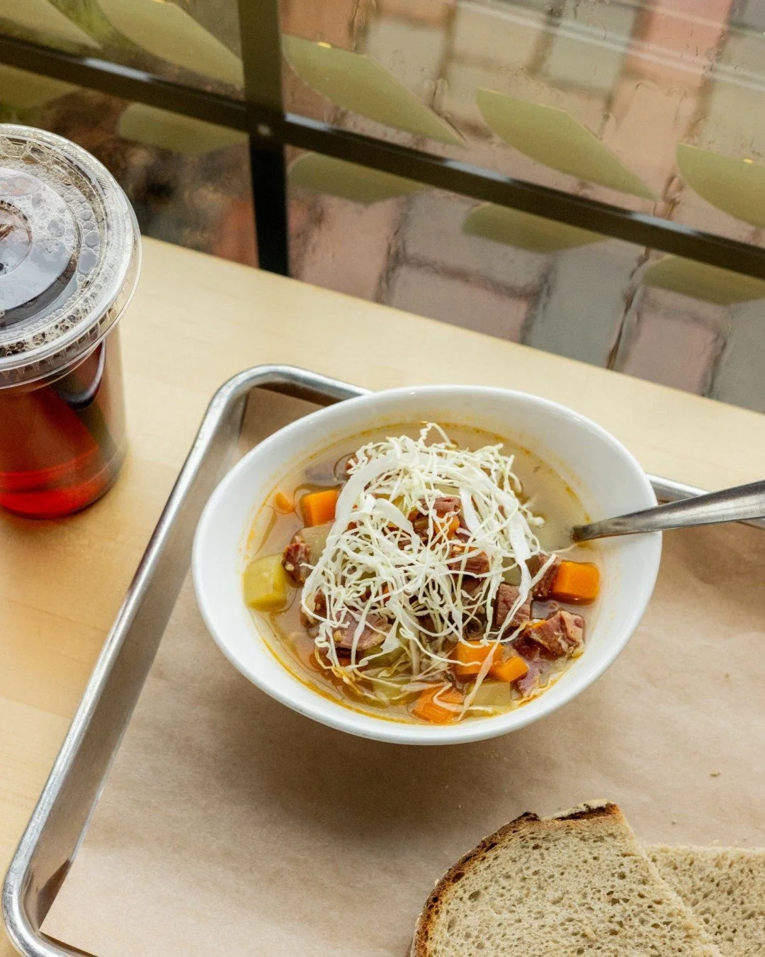 New week, new soup: Smoked Pastrami Stew is back.
Made with our house-smoked pastrami, potatoes, carrots, celery, and fresh cabbage, this stew is warm, comforting, and full of bold flavor. Perfect for easing into the December chill. Available now thr