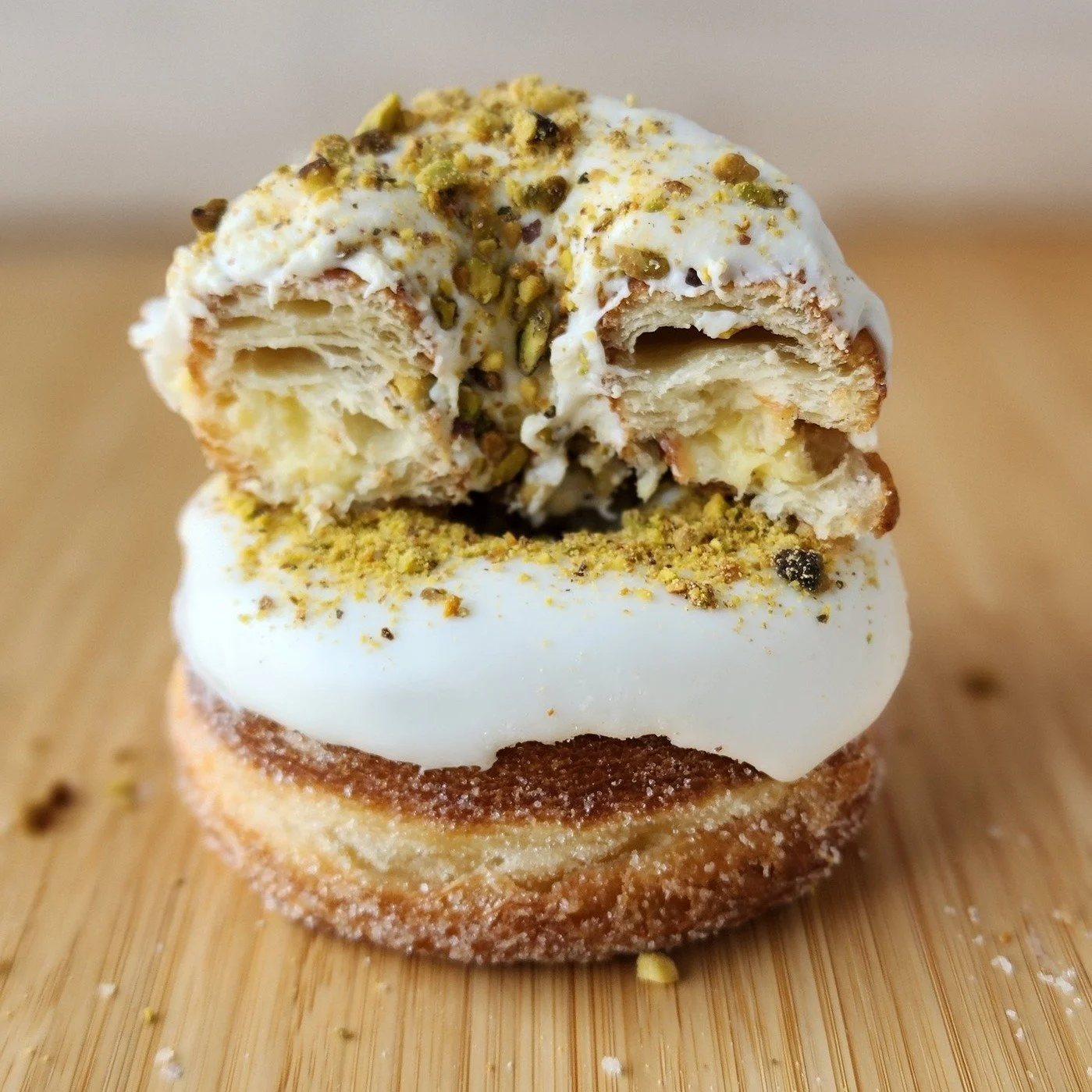 It's Croughnut Friday again.
Central Illinois Bakehouse delivers fresh croughnuts every Friday and Saturday, and we're building a tradition right here in Champaign-Urbana.
This week: Bavarian Pistachio and Chocolate Pretzel and all your classic favor