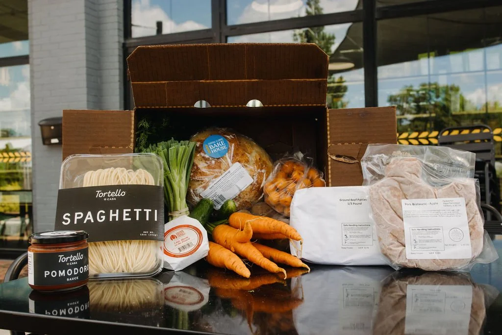 Our CSA Market Boxes are officially open for preorder &mdash; and they're filling up fast.
Here's what you get: a curated selection of seasonal vegetables, farm-fresh eggs, artisan bread, local cheeses, organically raised meats, and fresh greens &mda