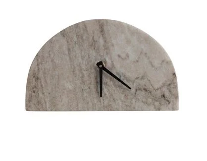 Half Circle Marble Clock
