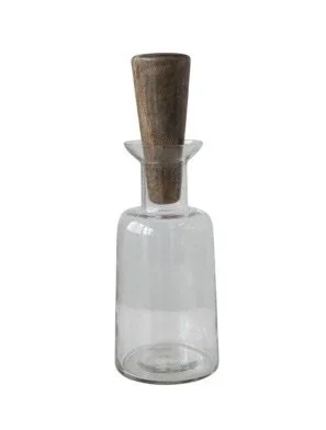Glass Decanter W/ Mango Stopper