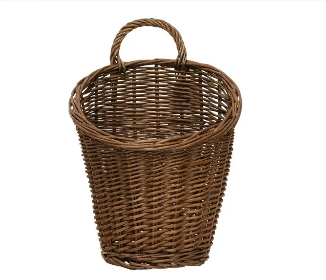 Rattan Wall Basket W/ Handle