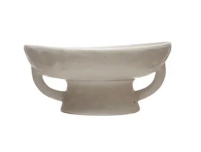 Stoneware Footed Pedestal Bowl