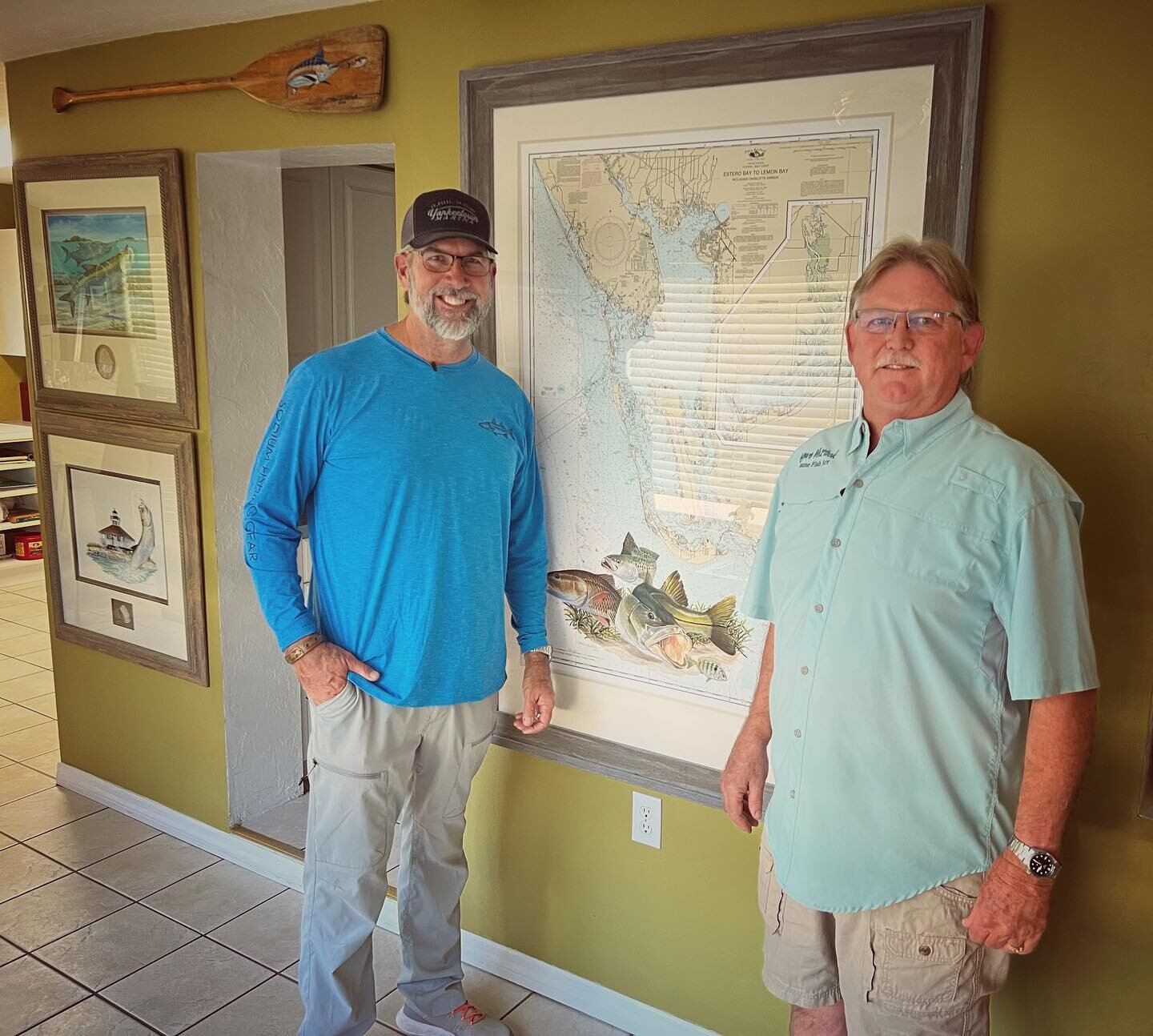 What a visit today for Cameron and I to sit down and listen to Artist Steve Whitlock&rsquo;s life story. Steve&rsquo;s had some peaks and valleys but he came out on top! #newfilmproject
.
.
#wildlifeartist #gamefish #stevewhitlockart #captcarichardso
