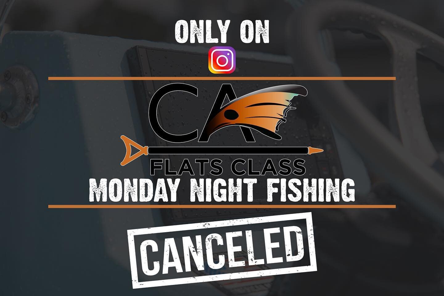 Sorry fans I can&rsquo;t make Monday Night Fishing this evening but I&rsquo;ll be back next Monday with more #fishingintel
.
.
@sodiumfishinggear #flatsclasstv #captcarichardson #mondaynightfishing #fishingcoach