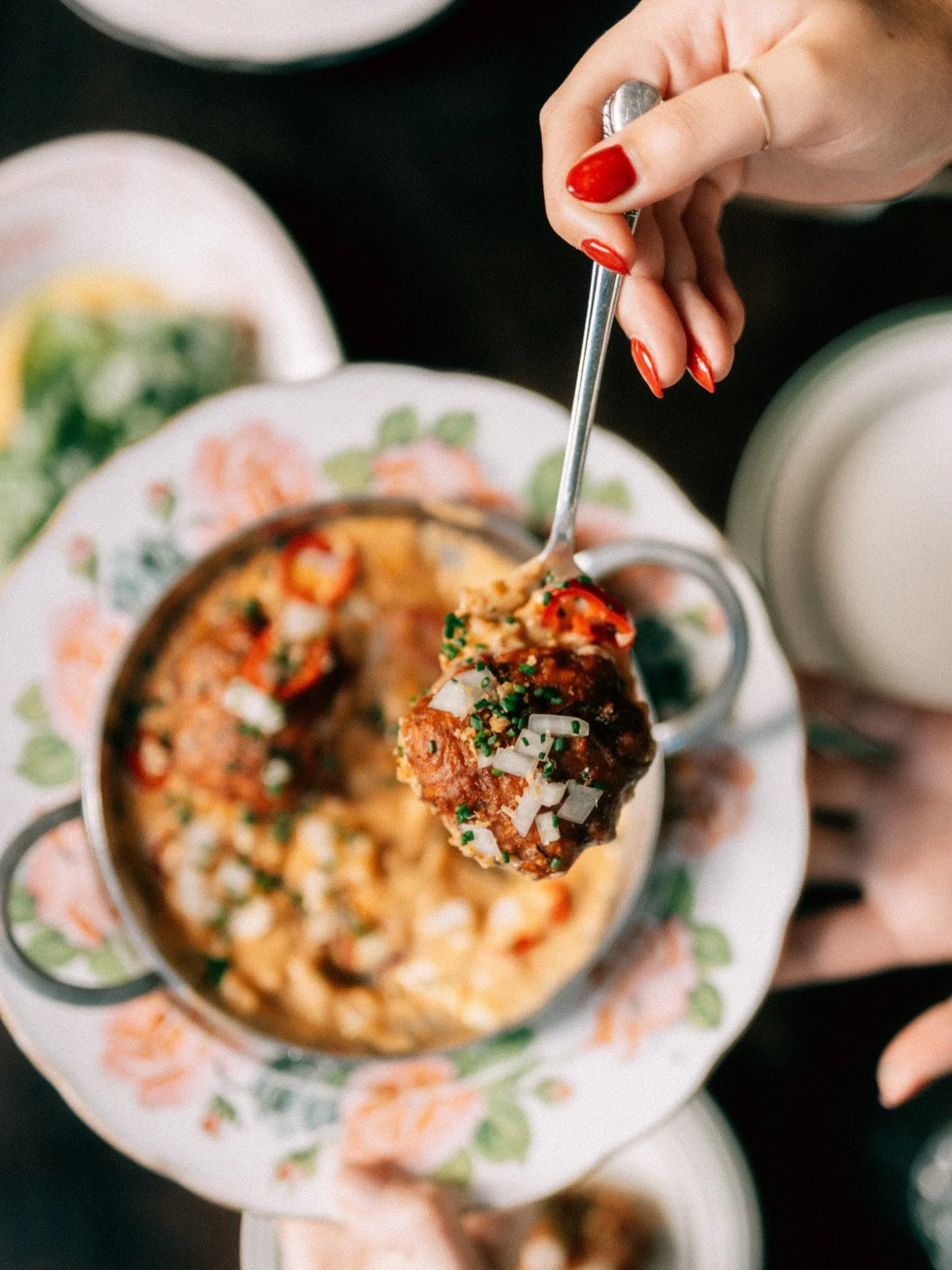 Honeynut Hashbrown 

These crispy beauties came from Chef KT, after we tossed out a little challenge for the kitchen. 
Made from honeynut squash scraps + warm fall spices, they fry up golden, sweet + savory. We set them over our housemade &rsquo;nduj