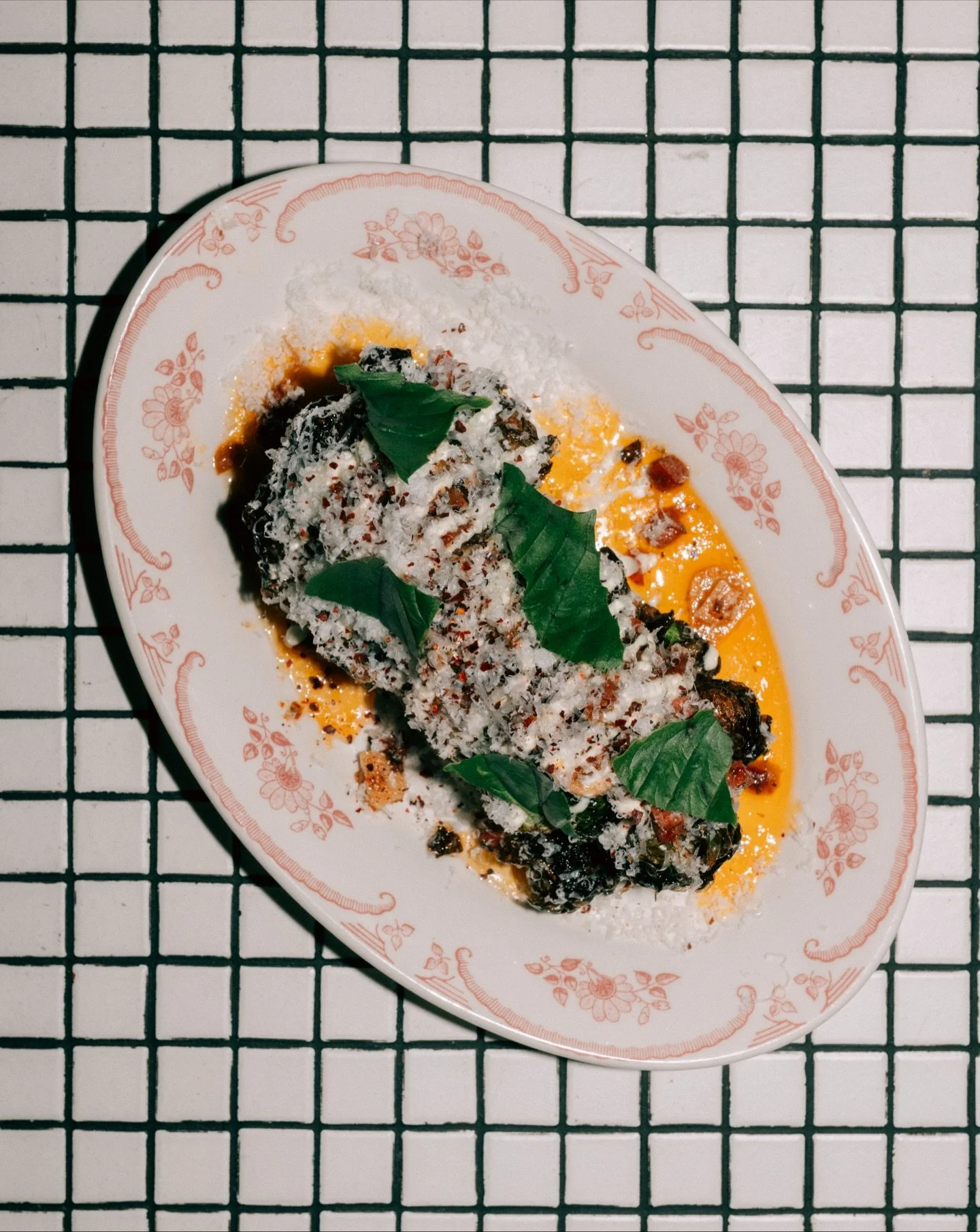 This year&rsquo;s iteration of Bone-In Brussel Sprouts, the third time we&rsquo;ve reinvented this wild little tradition. Deep-fried right on the stalk to highlight how they come in through our back door.

After the fryer, the whole stalk gets dunked