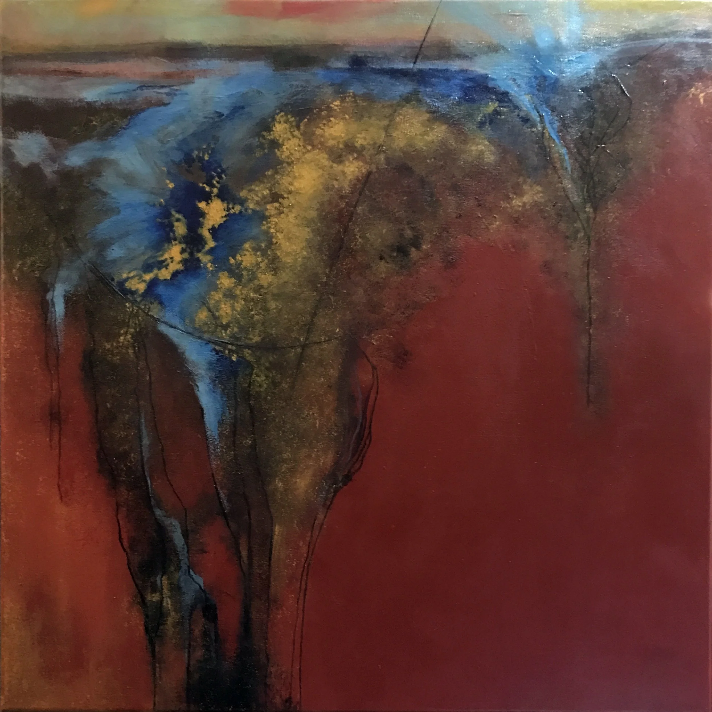 Tectonic Flow 24" x 24"  Acrylic on Canvas