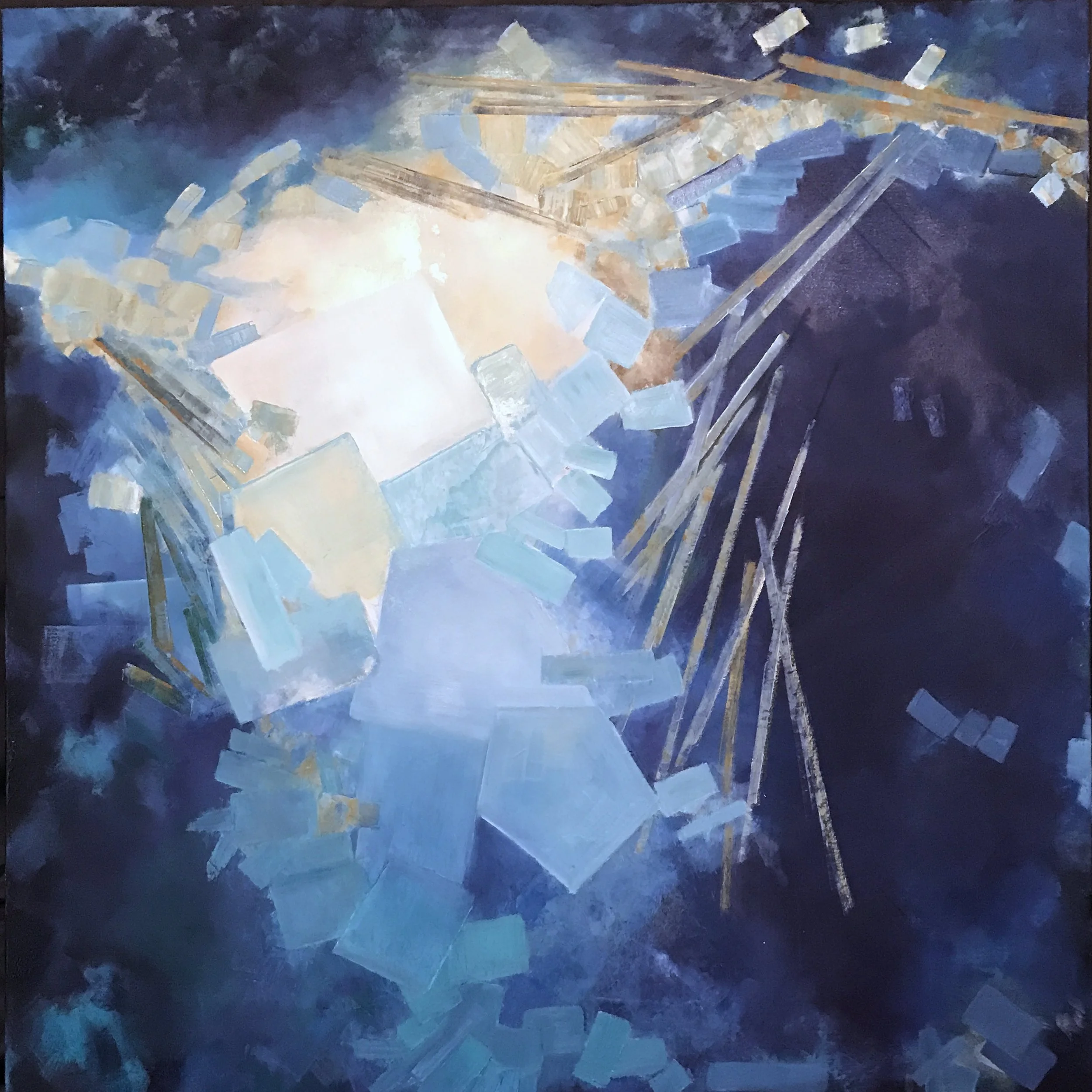 Cascade 36" x 36" Oil on Canvas