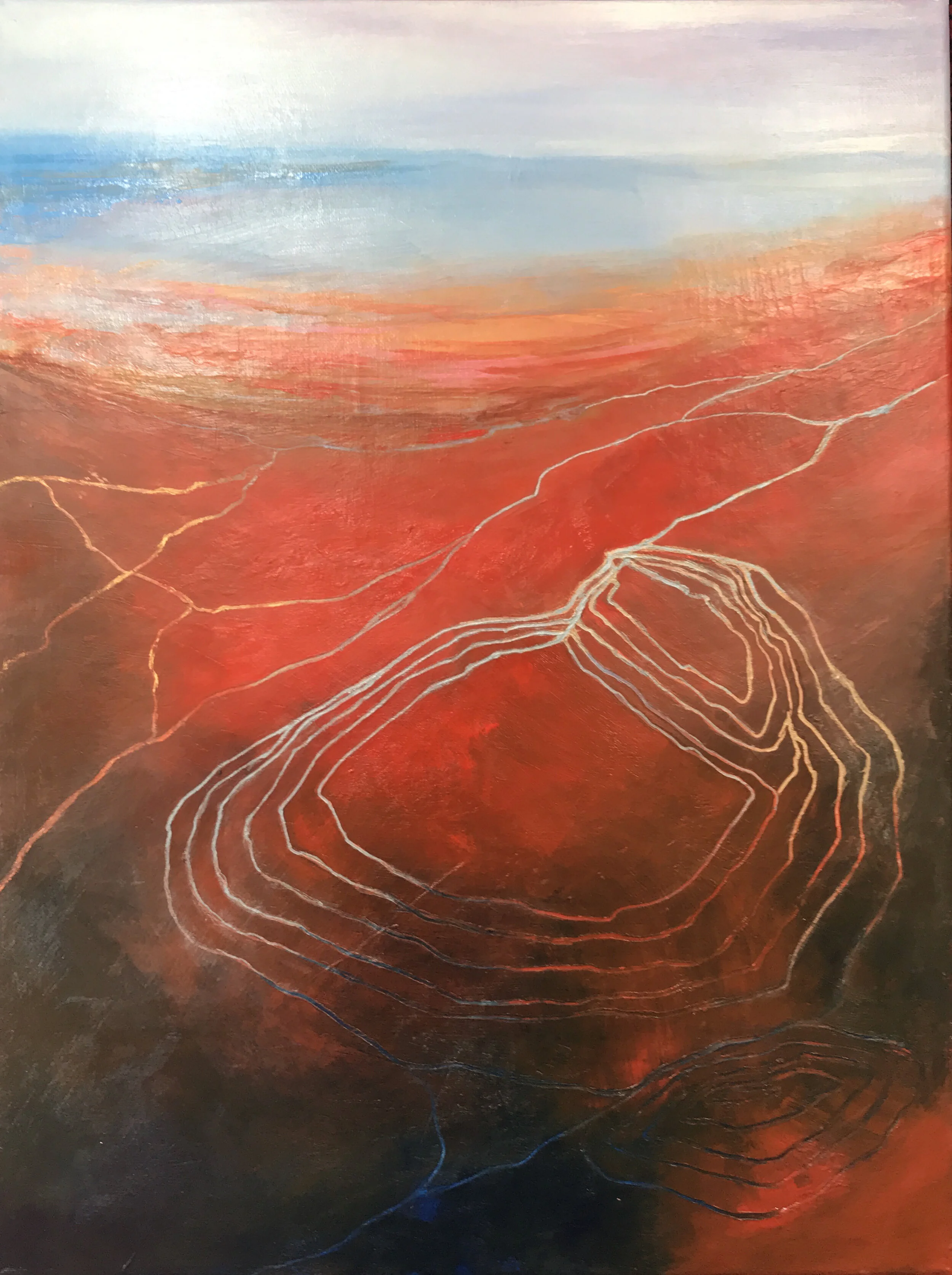 Desert Mine  20" x 16"  Acrylic on Canvas SOLD