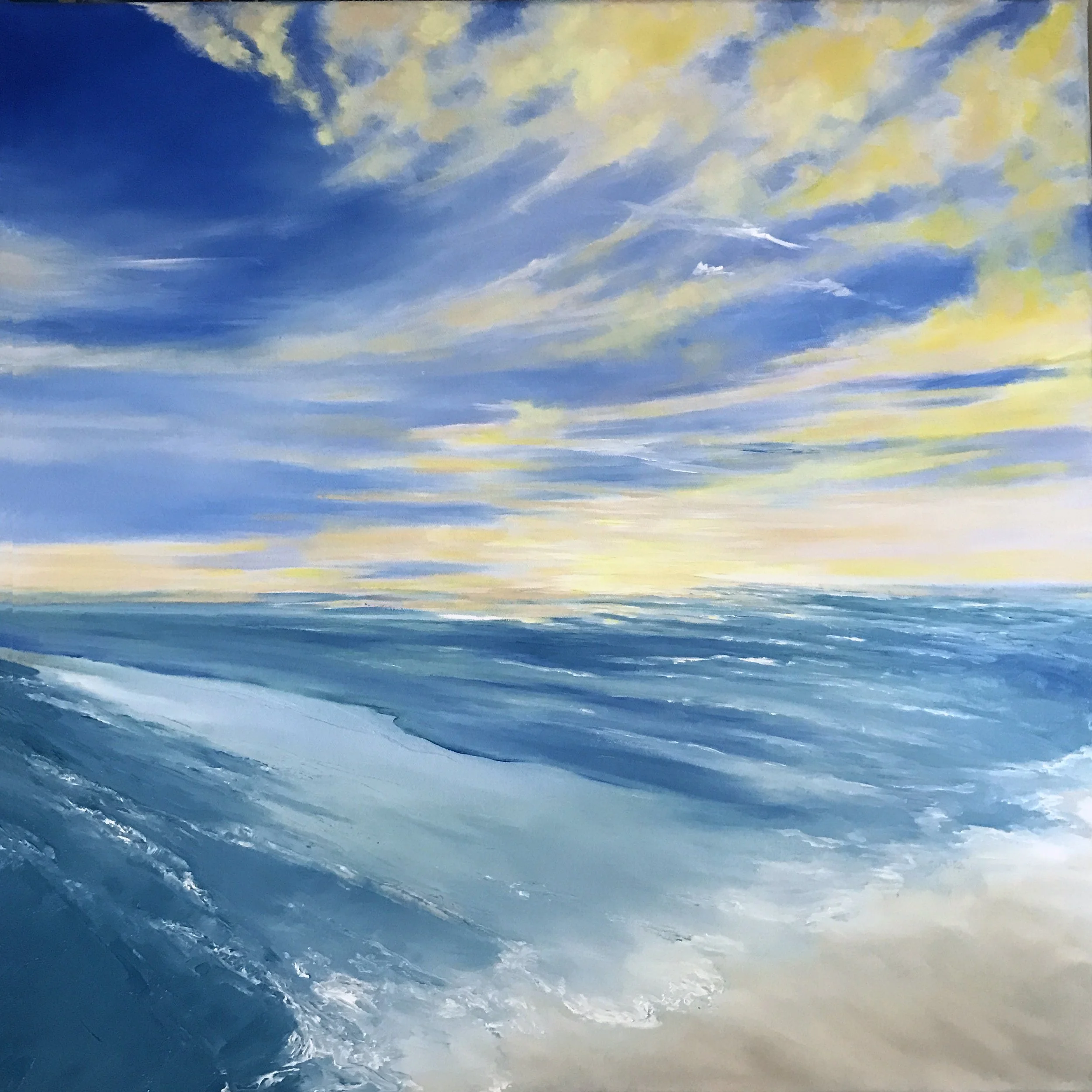 Sunset in Spring 24" x 24" Oil on Canvas (Apache Gallery, Shelby MI)