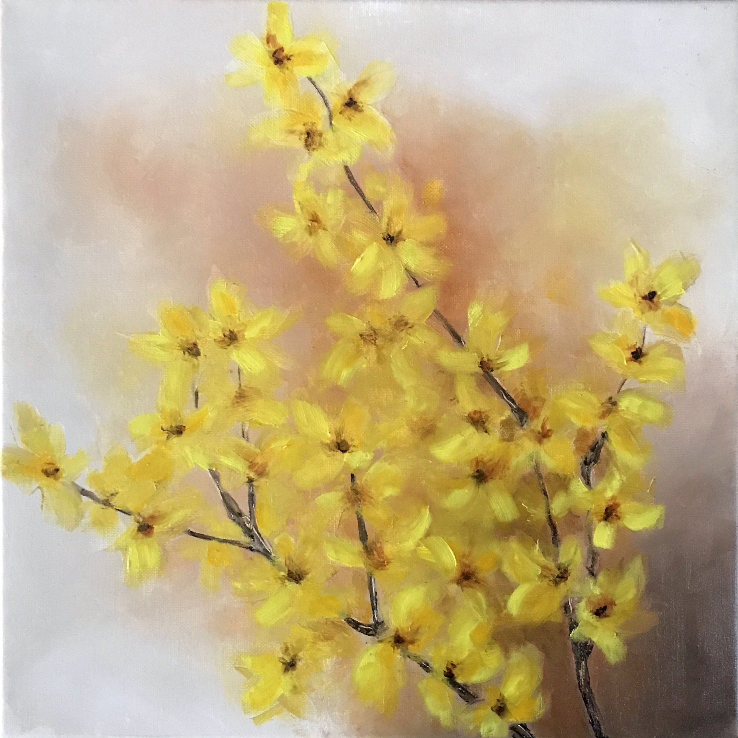 Glitter 14" x 14" Oil on Canvas