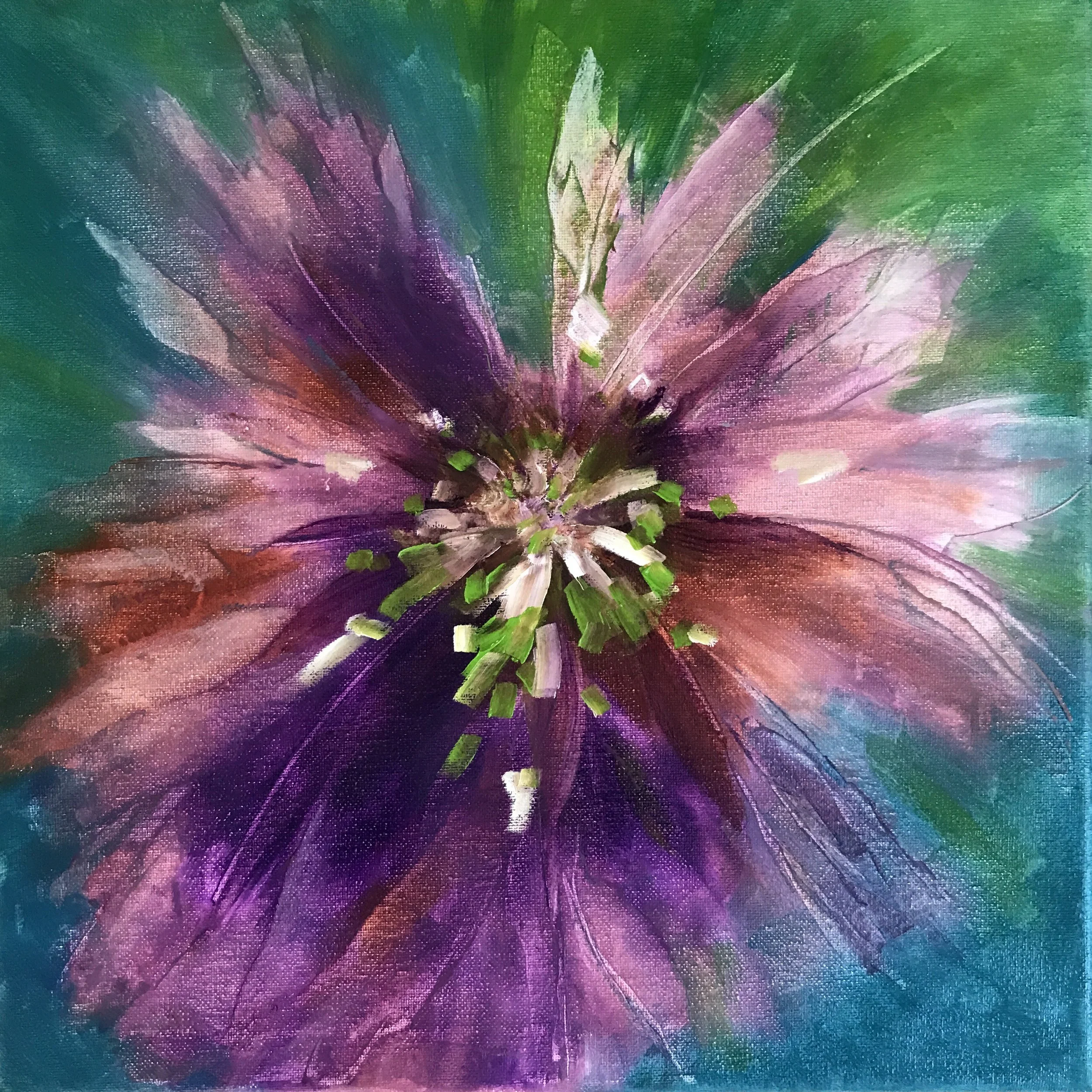 Heralding Fall  14" x 14"  Oil on Canvas