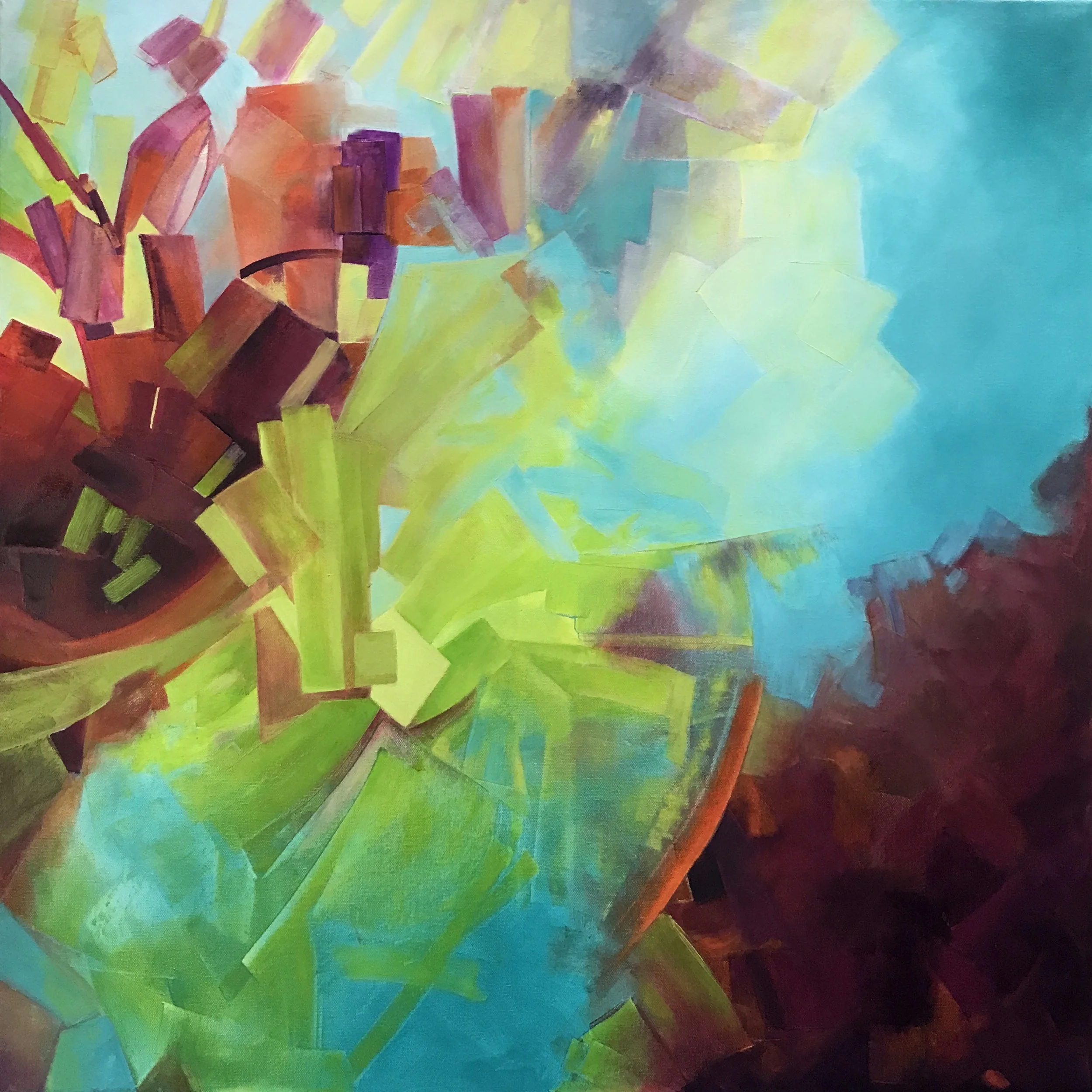 Gyre (1) 30" x 30"  Oil on Canvas