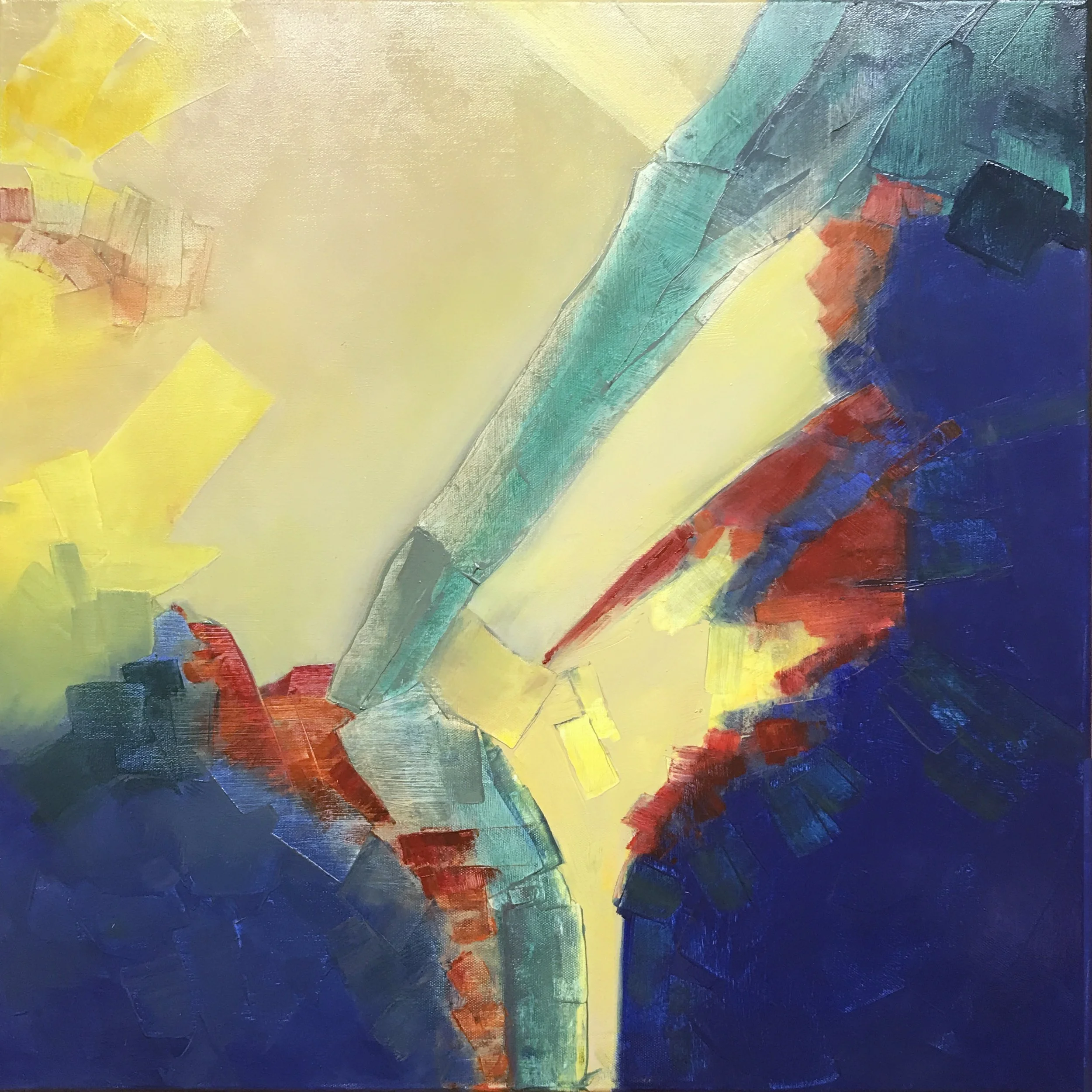 Yellow Flash  24" x 24"  Oil on Canvas