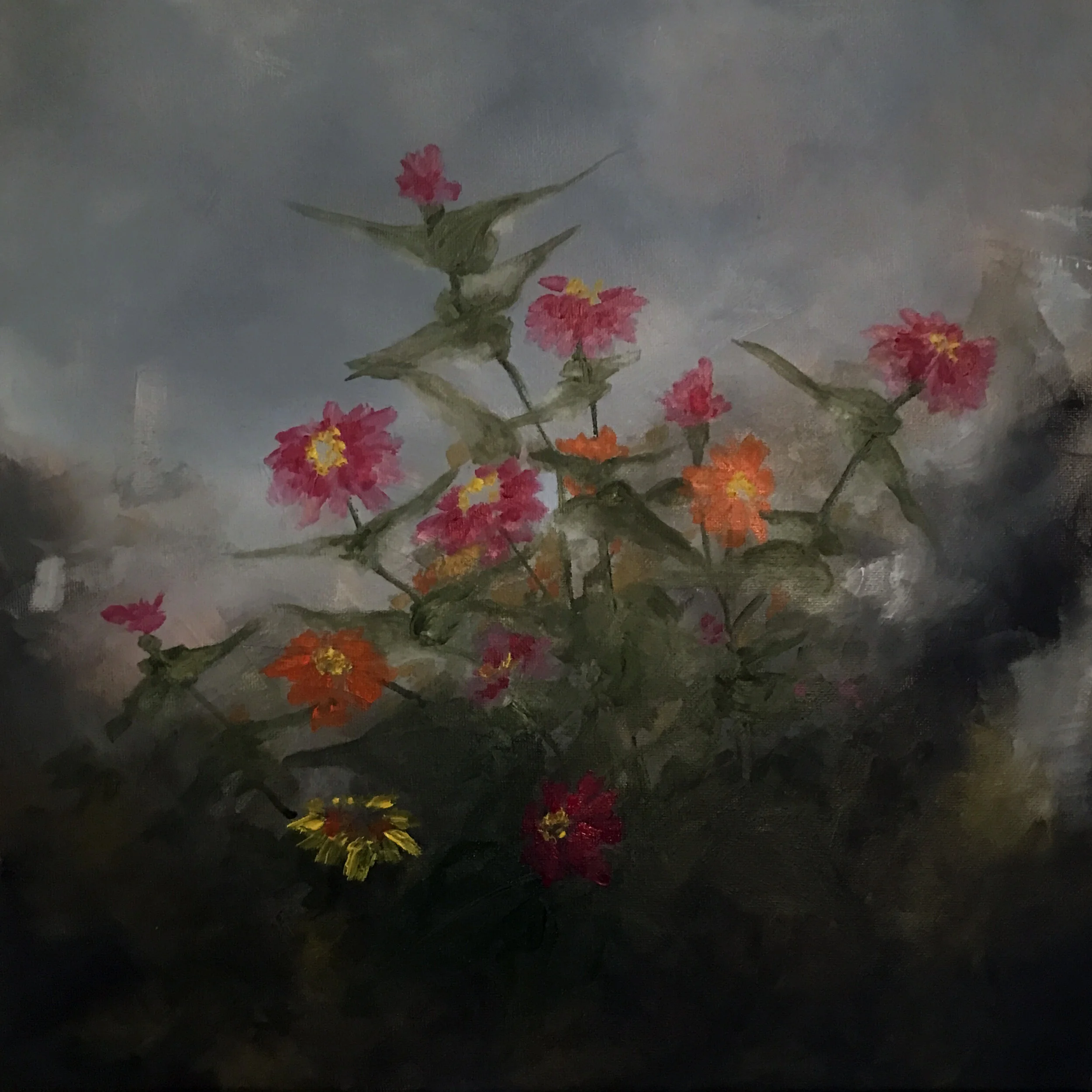 Zinnias
14" x 14" Oil on Canvas