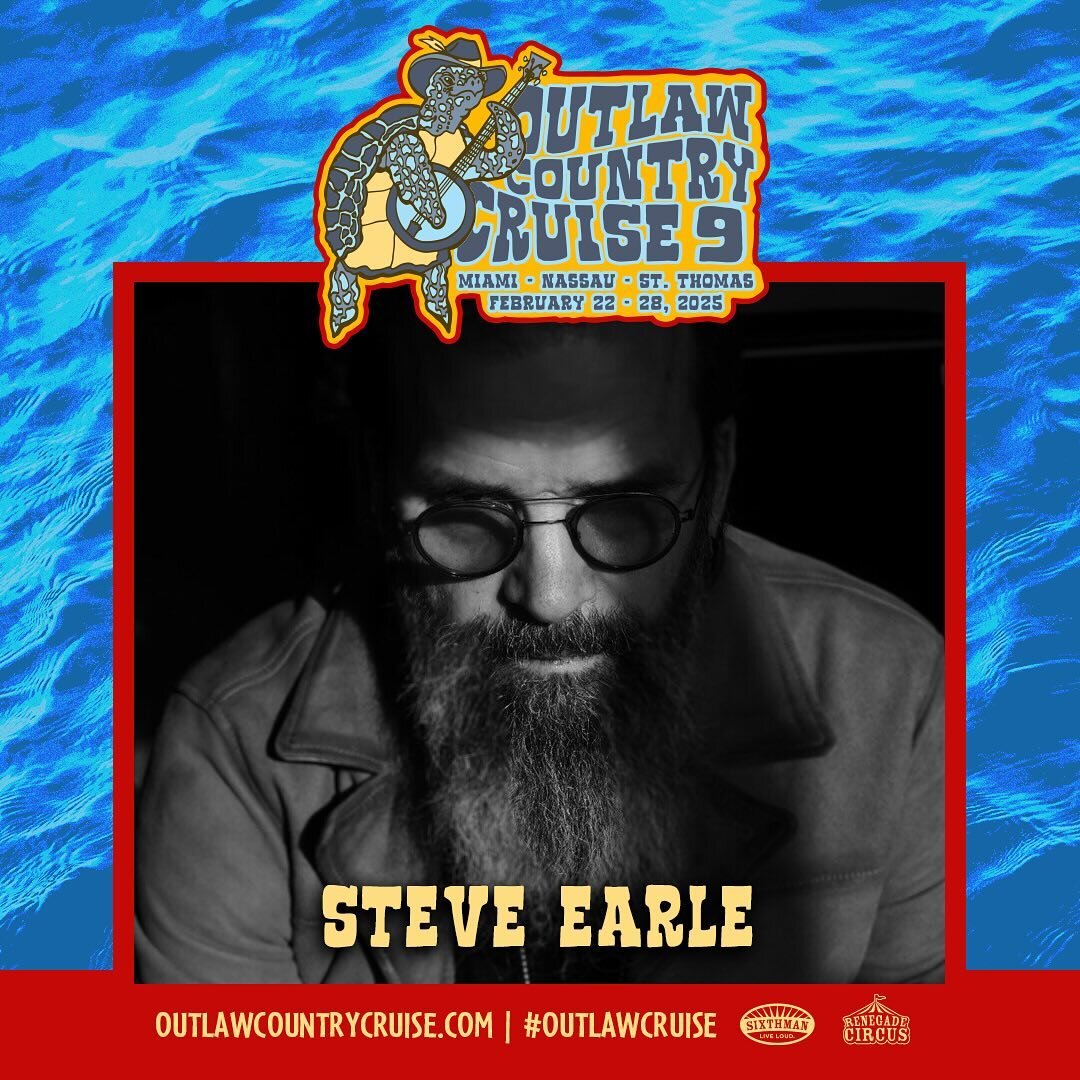 Both @steveearle and @sarahshooksdisarmers will be setting sail on the @outlawcruise from Feb 22-20, 2025  from Miami to Nassau, Bahamas and St. Thomas, US Virgin Islands! Sign up at&nbsp;outlawcountrycruise.com. ⚓️