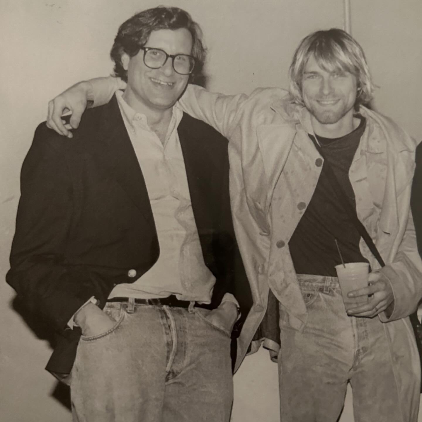 #TBT to Danny Goldberg and Kurt Cobain backstage at The Hollywood Palladium on December 4th, 1992 to see Mudhoney and Eugenius.