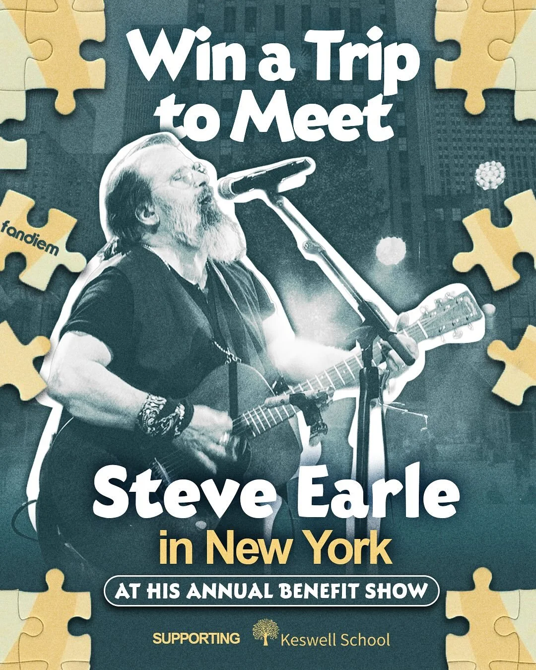 Steve is excited to give away a trip to meet him at his annual benefit show in New York with @brandicarlile and more + a signed @martinguitar!

Help Steve support @keswellschool and children &amp; young adults with Autism for your chance to join him 