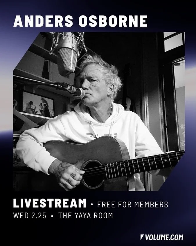 @andersosborne will be streaming live from the YaYa Room on @getonvolume on February 25. Grab your tickets at the link in bio!