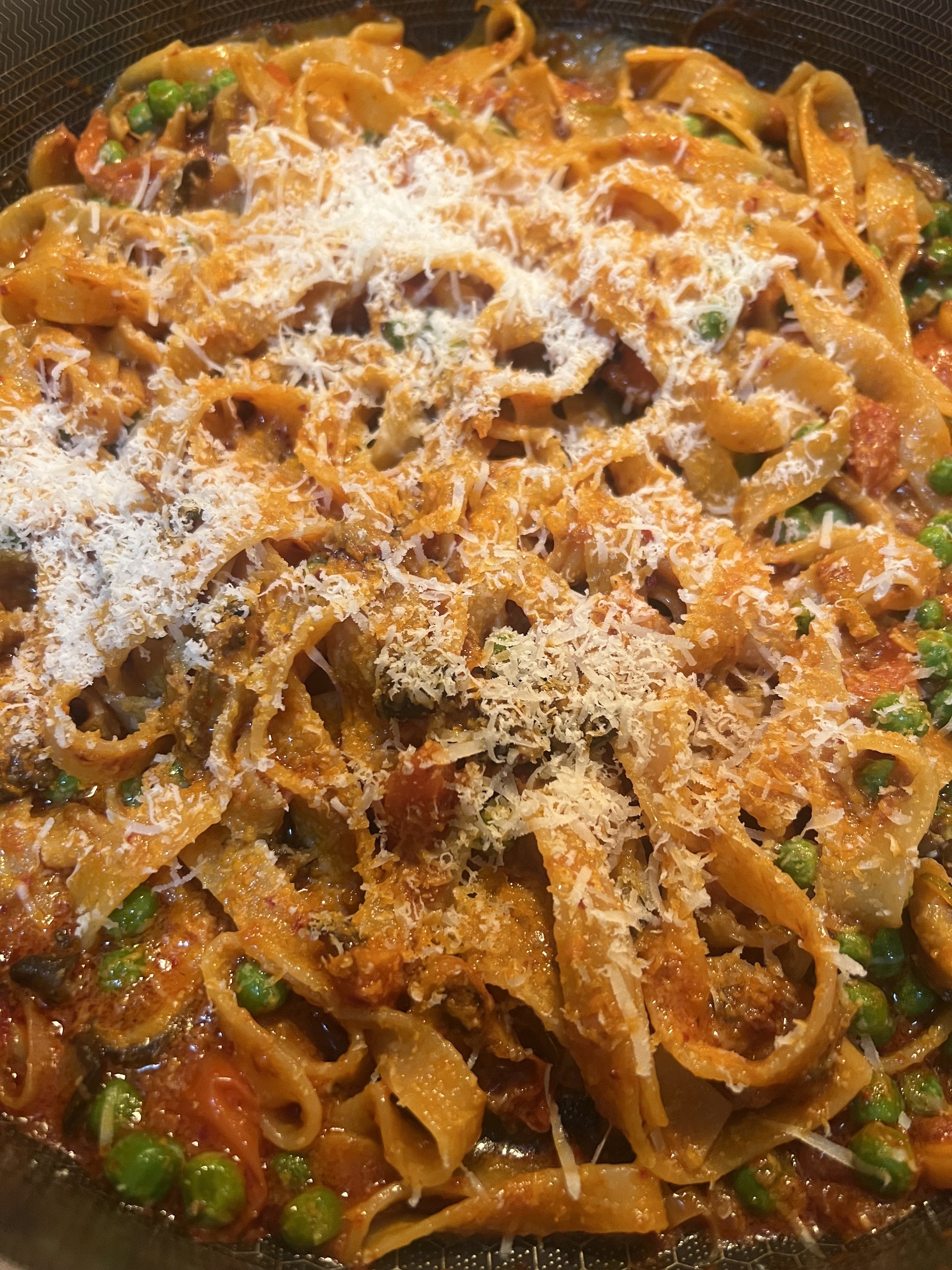 Nduja Spilinga (Spicy Calabrese Sausage) Pappardelle Pasta