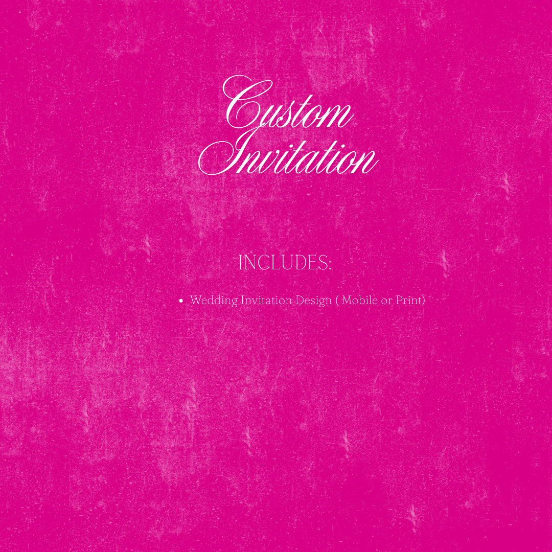 Custom Wedding Invitation or Save the Date Design