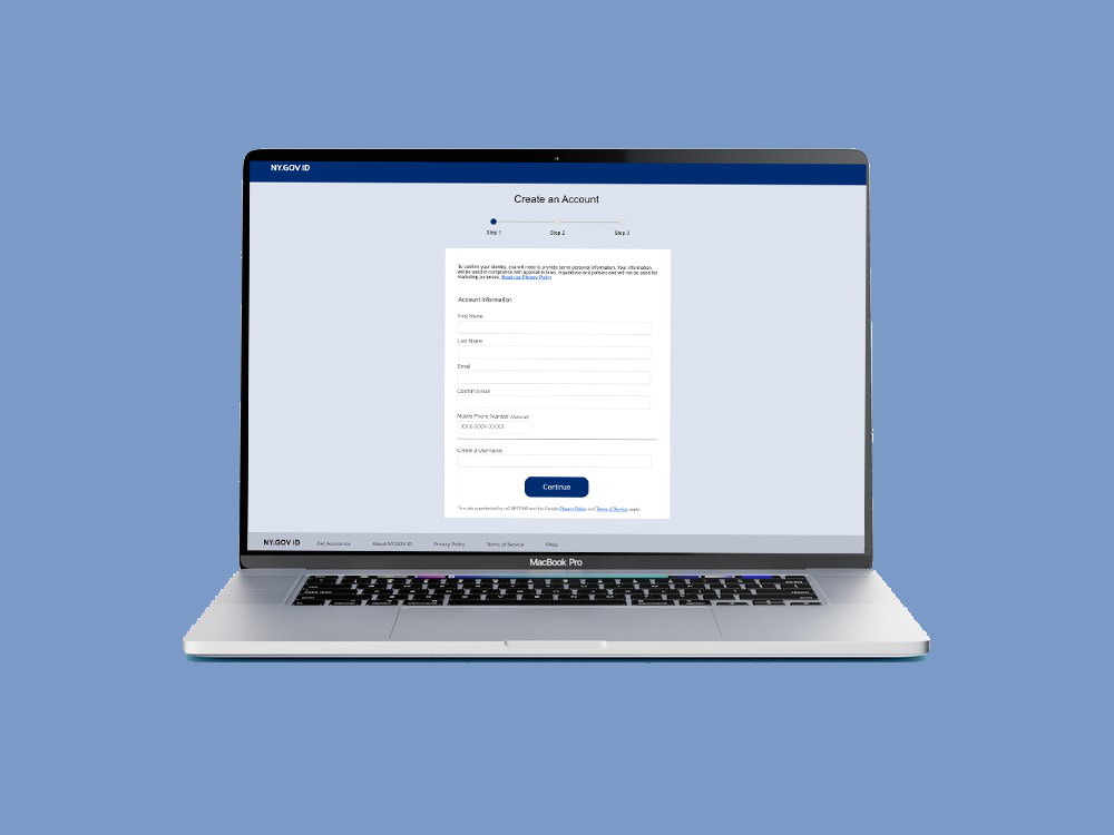 GOV ID - Create Account