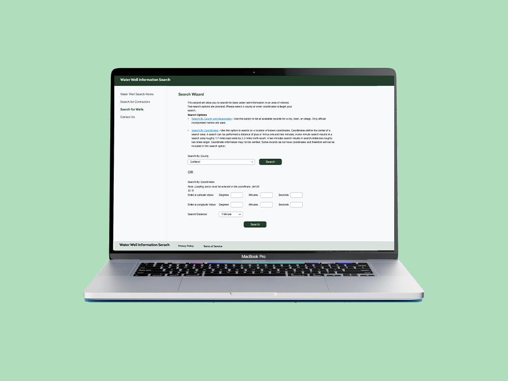 Water Wells Contractor Search- Redesign