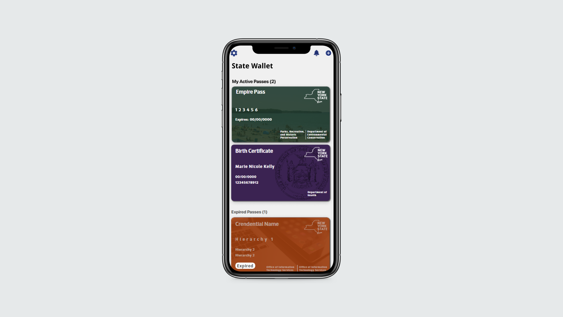 State Wallet Credentials