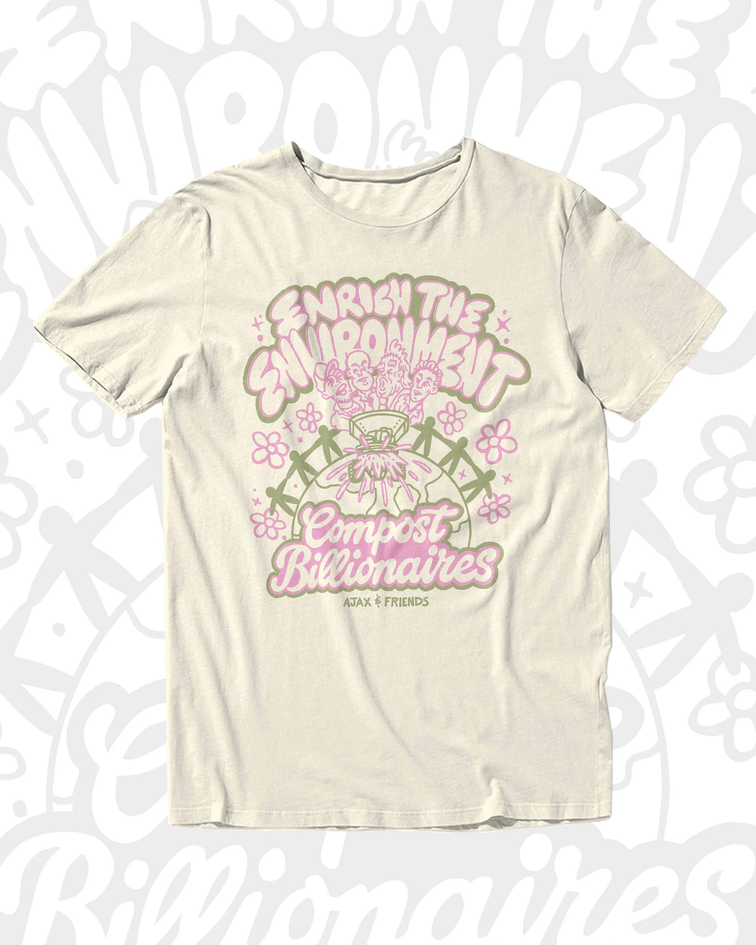 Ajax-and-Friends-Graphic-Tee-Compost-Billionaires-Two-Color.jpg