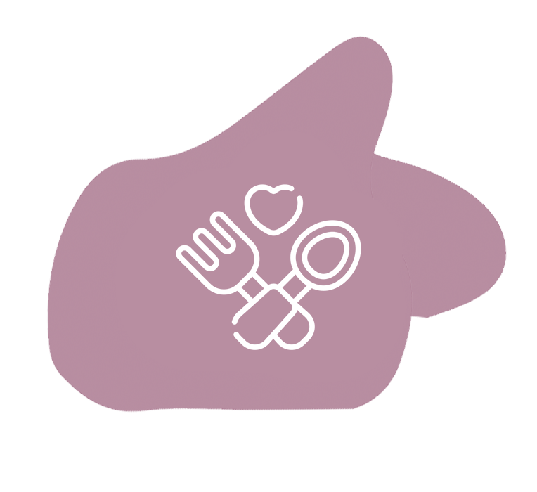 Mauve colored background with white outline of baby crawling