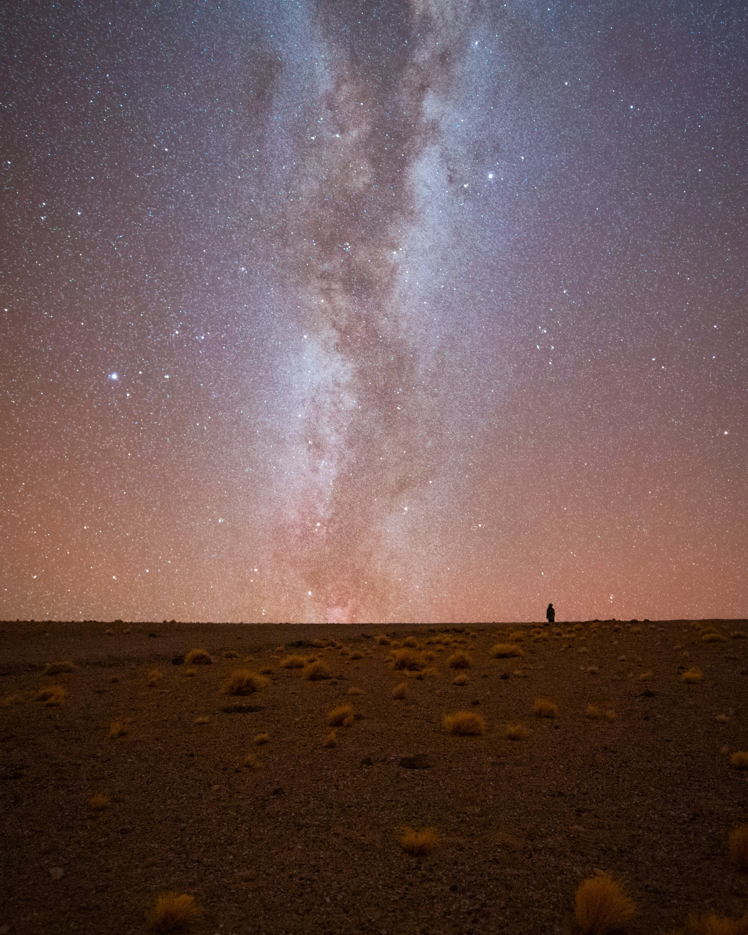 Selfie with the Great Rift (upside down) at Monjes de la Pecana, Chile. It feels easy to breathe at 14,300 ft, but it simply won't be enough. I had to hyperventilate just to get a normal amount of oxygen! Jen and I decided it would be safest to desce