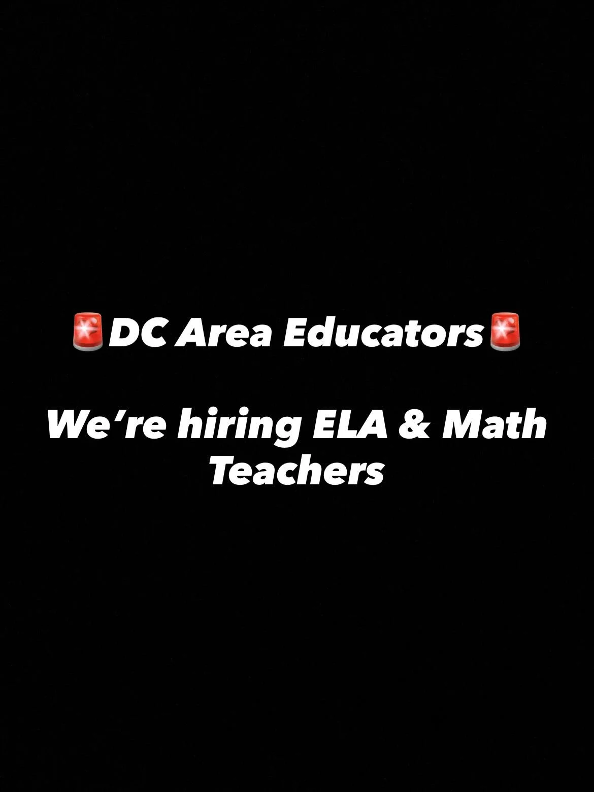 Building a school culture rooted in excellence, joy, and high expectations takes incredible educators. 

At our school, we&rsquo;re building a team committed to:

&bull; High expectations for ALL students
&bull; Strong instruction that drives achieve