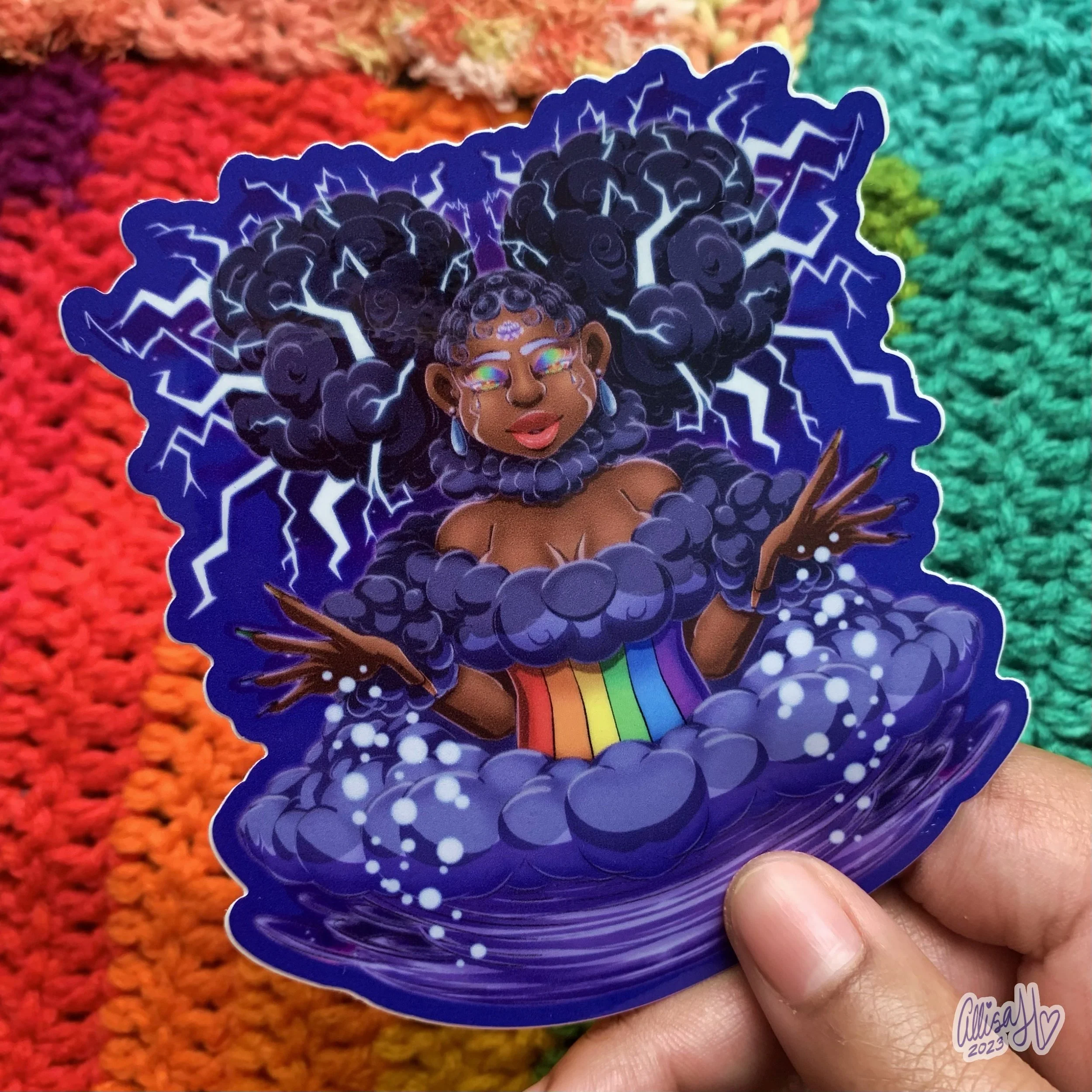 4" Sticker: Weather Girl