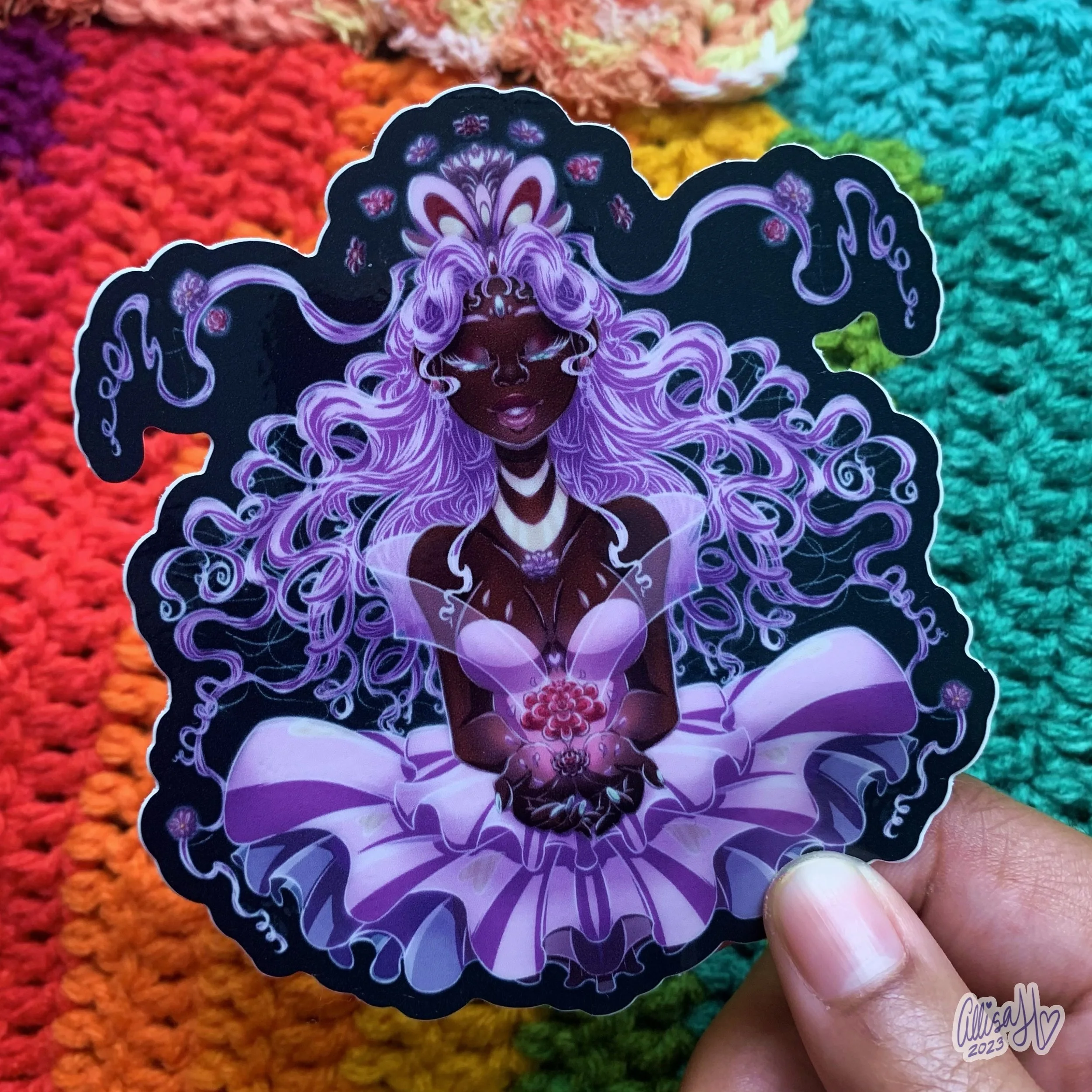 4" Sticker: Flower Girl
