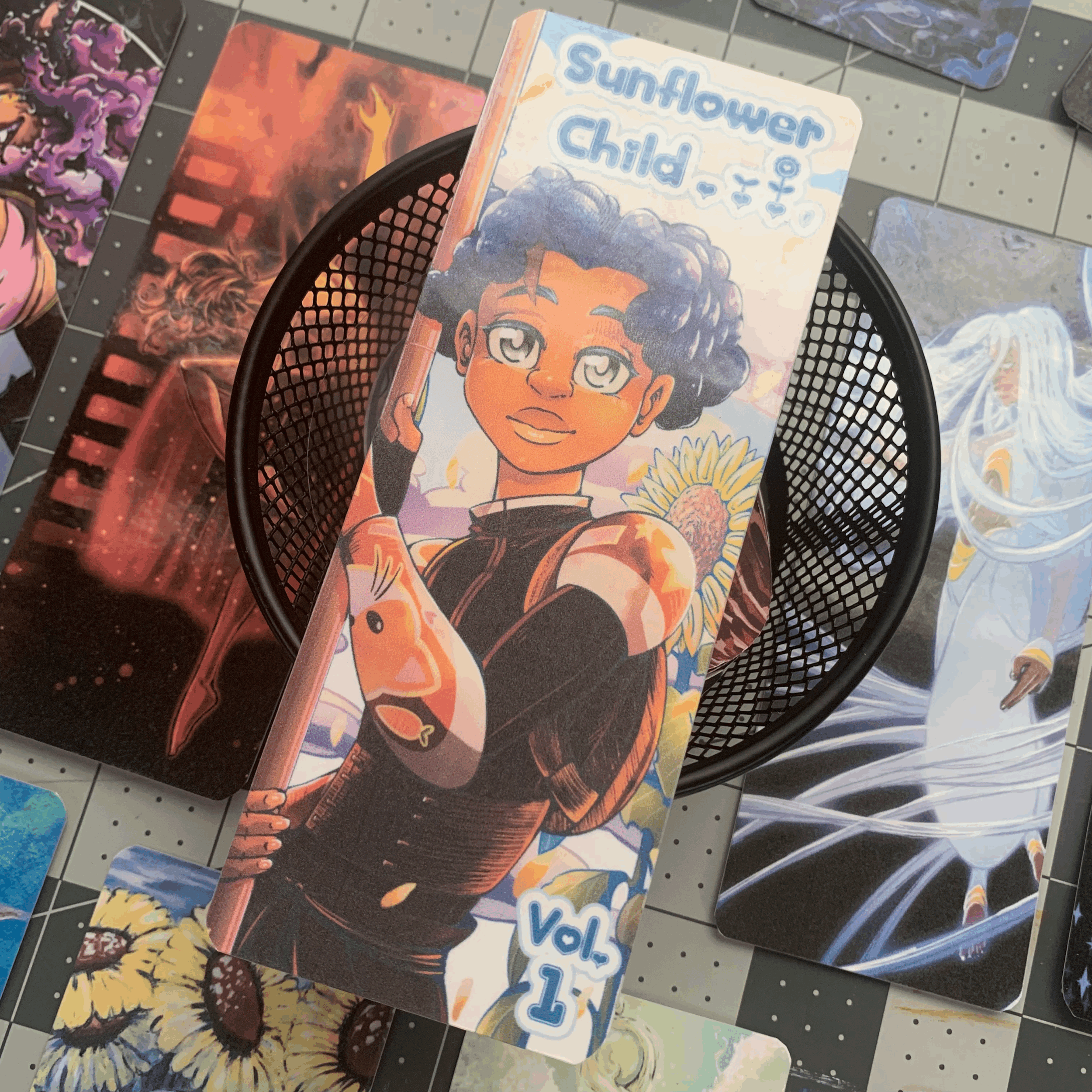 Original 2x6" Bookmark: Sunflower Child Book Cover