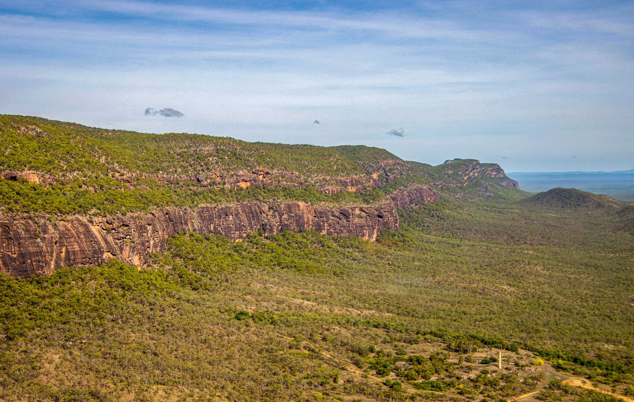 The heritage site visible in bottom right corner