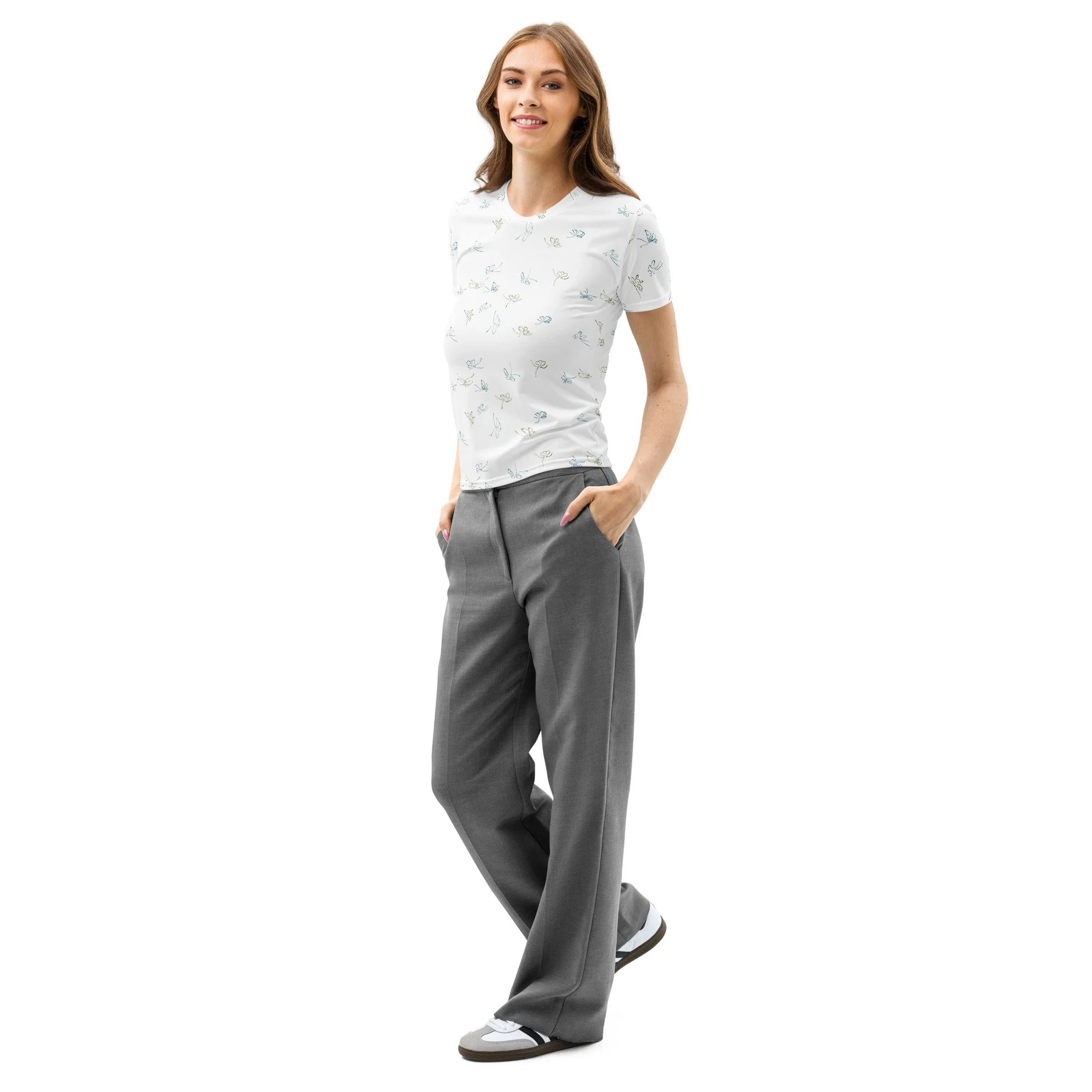 Sekka Butterflies Women’s cotton crew neck t-shirt