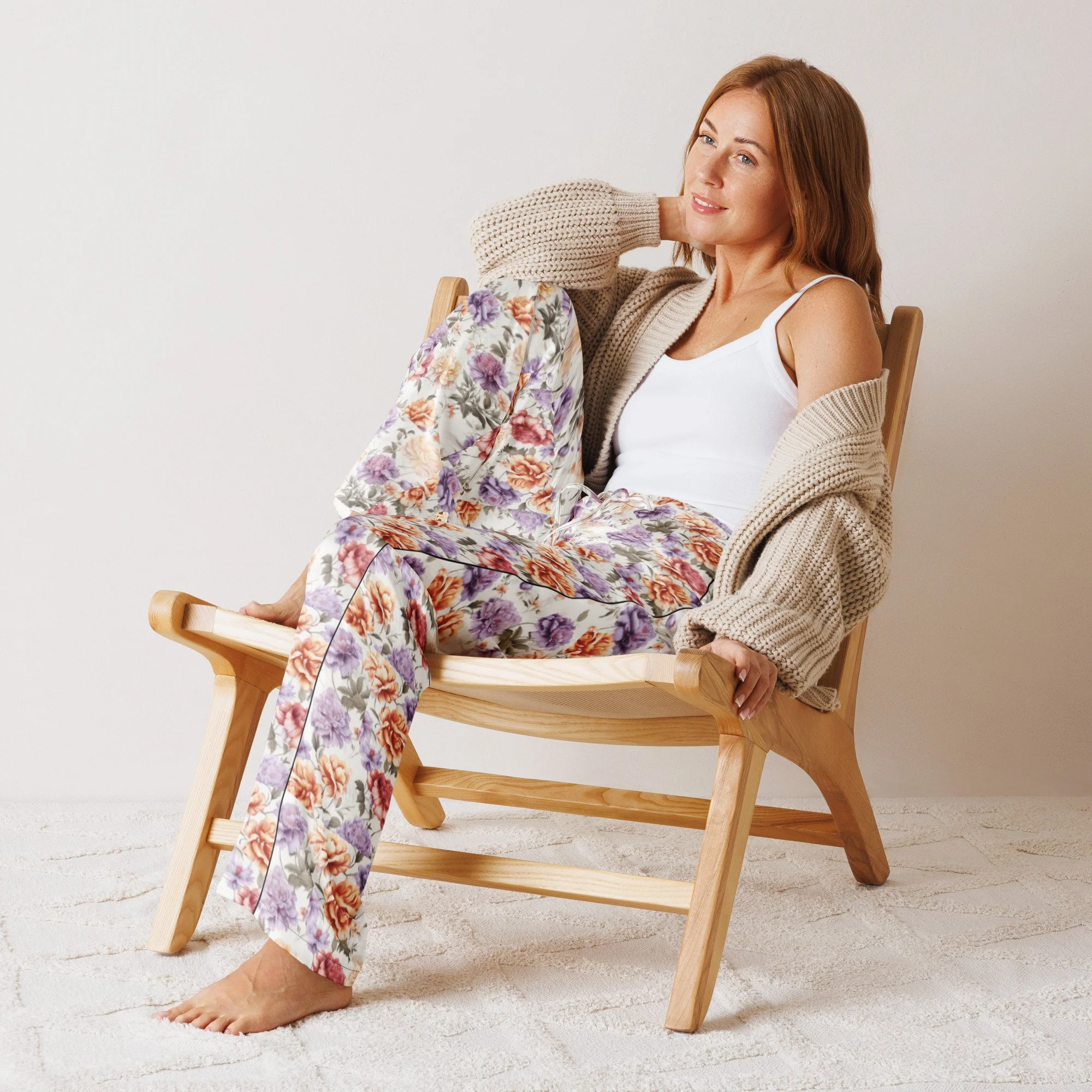 Purple Floral Women’s pajama pants