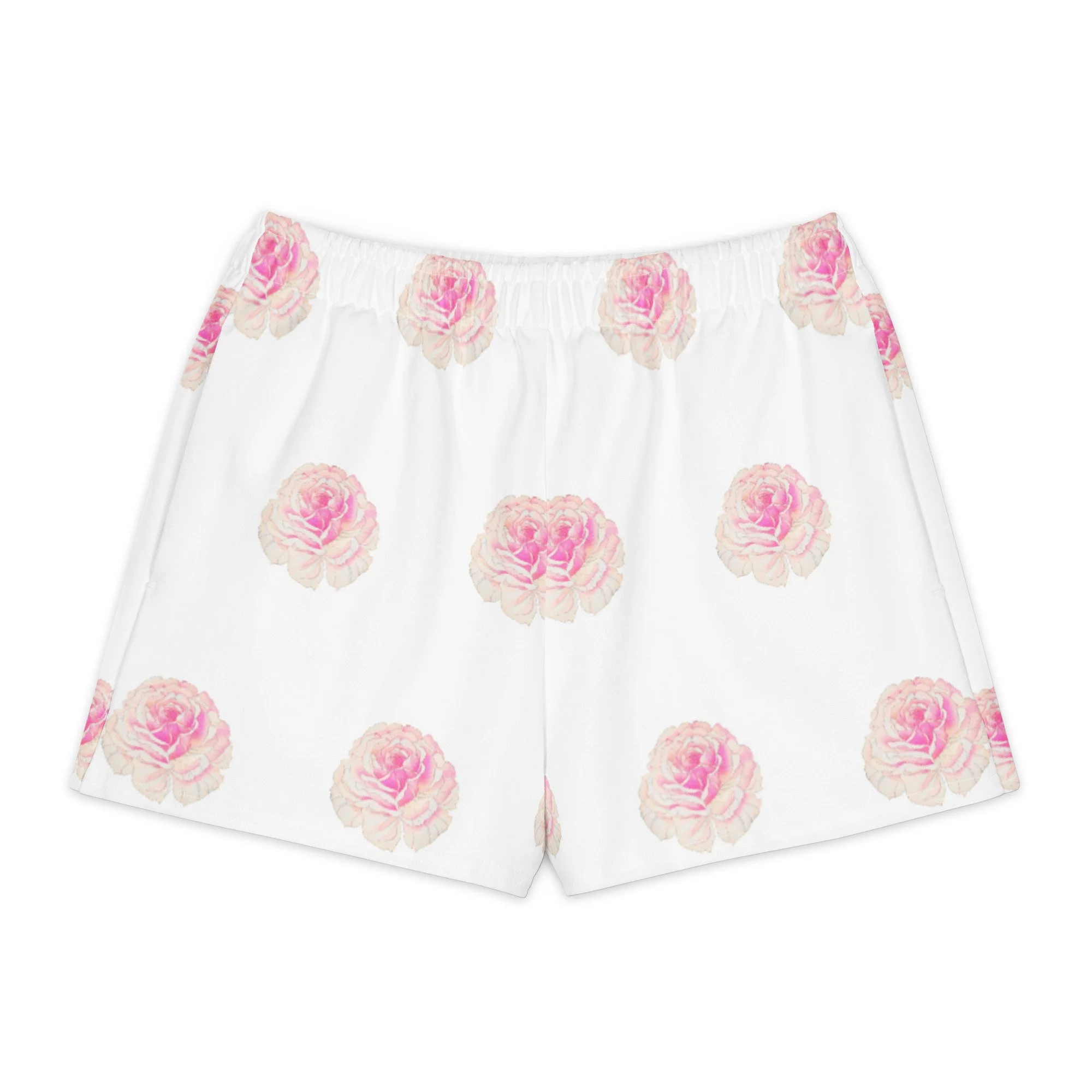 Pink Roses unisex cotton shorts