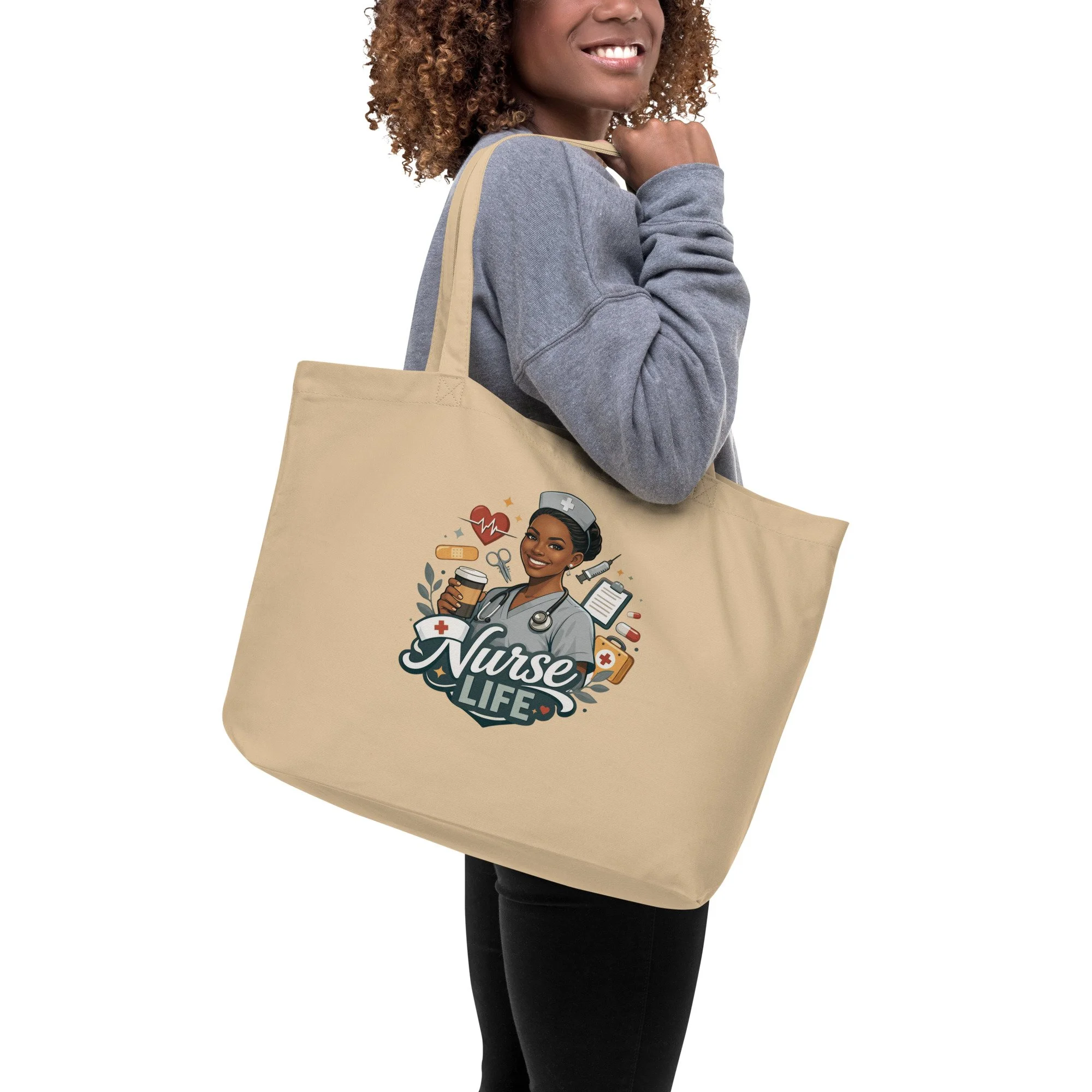 Nurse Life organic tote bag
